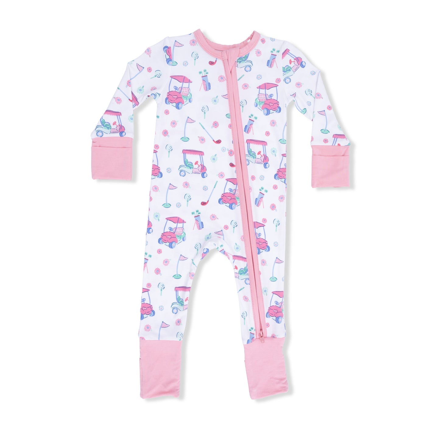 Golf Carts and Flowers - Convertible Romper-Angel Dear