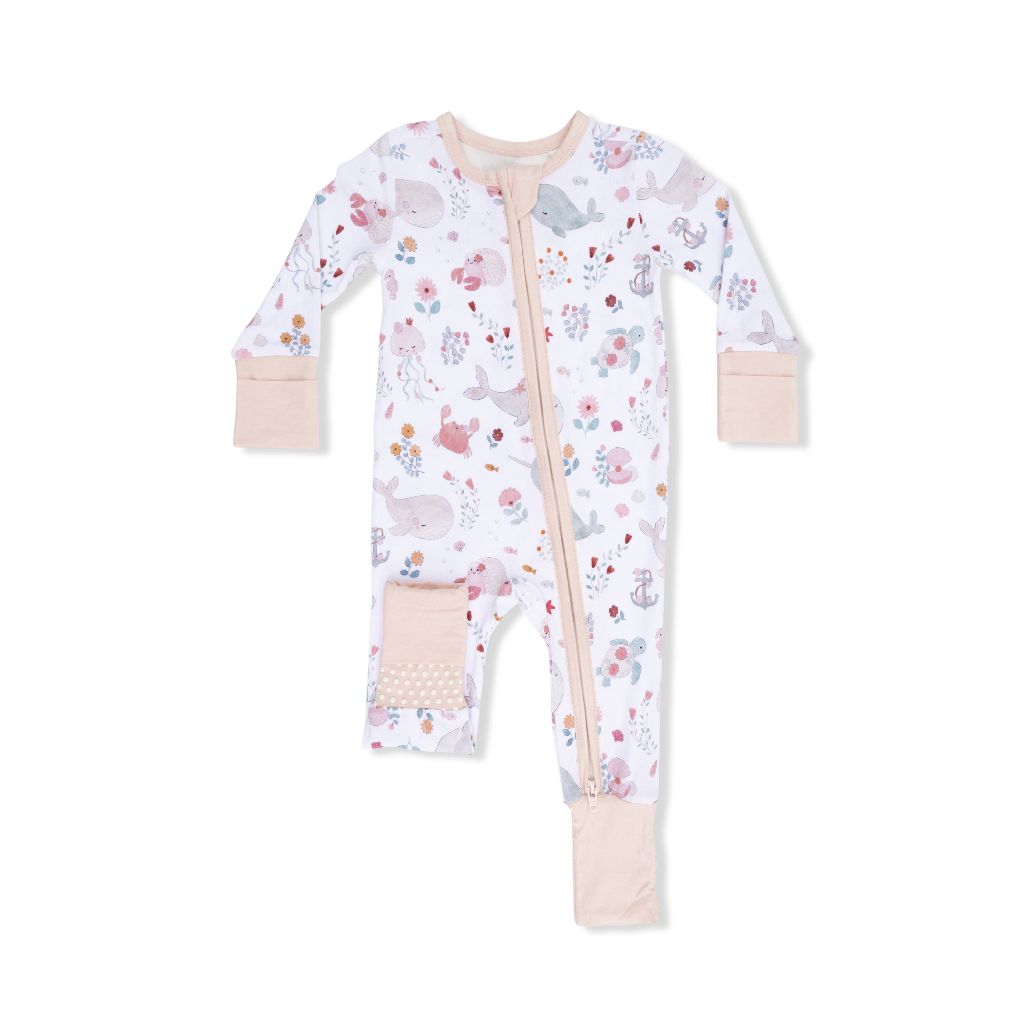 Garden Sea Creatures - Convertible Romper-Angel Dear
