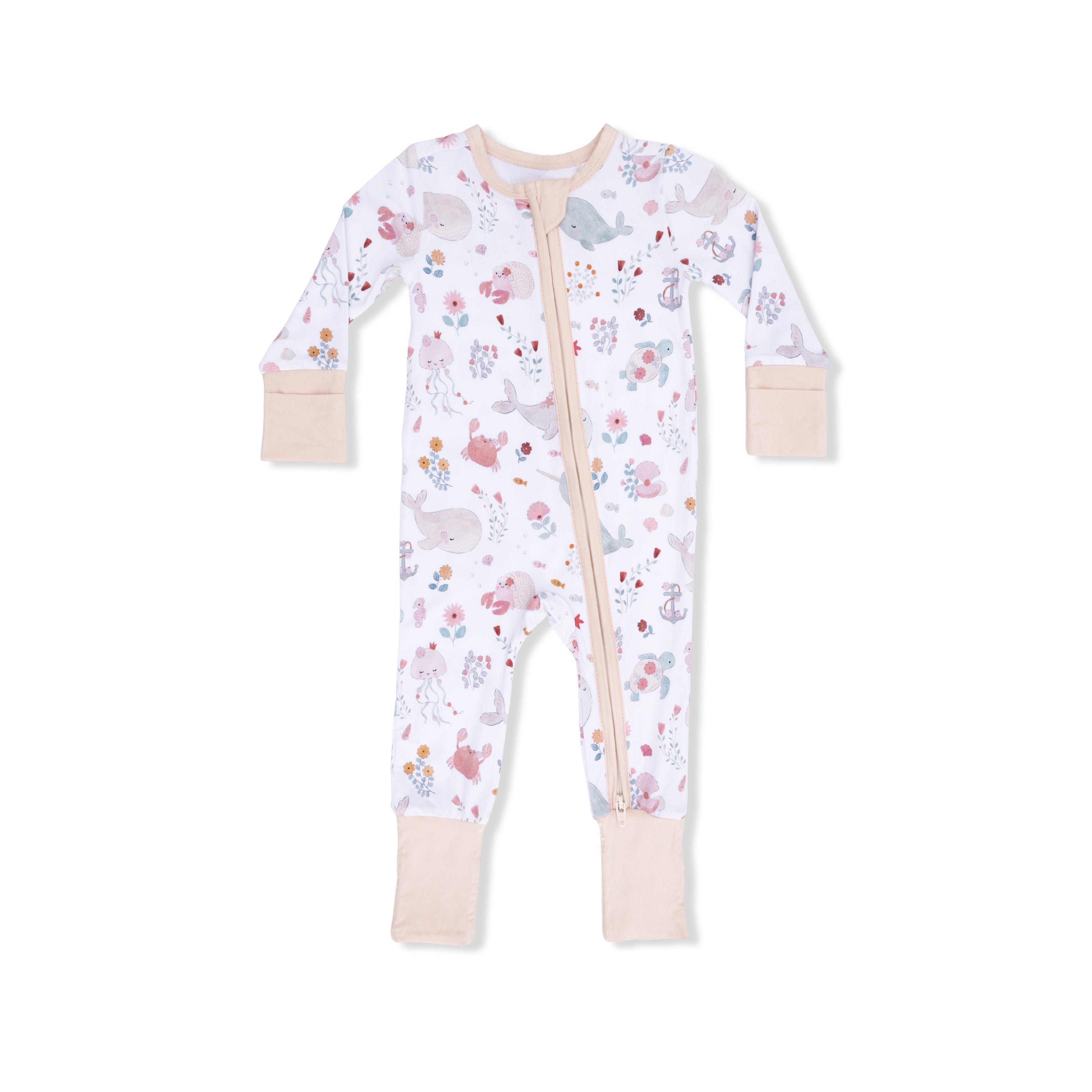 Garden Sea Creatures - Convertible Romper-Angel Dear
