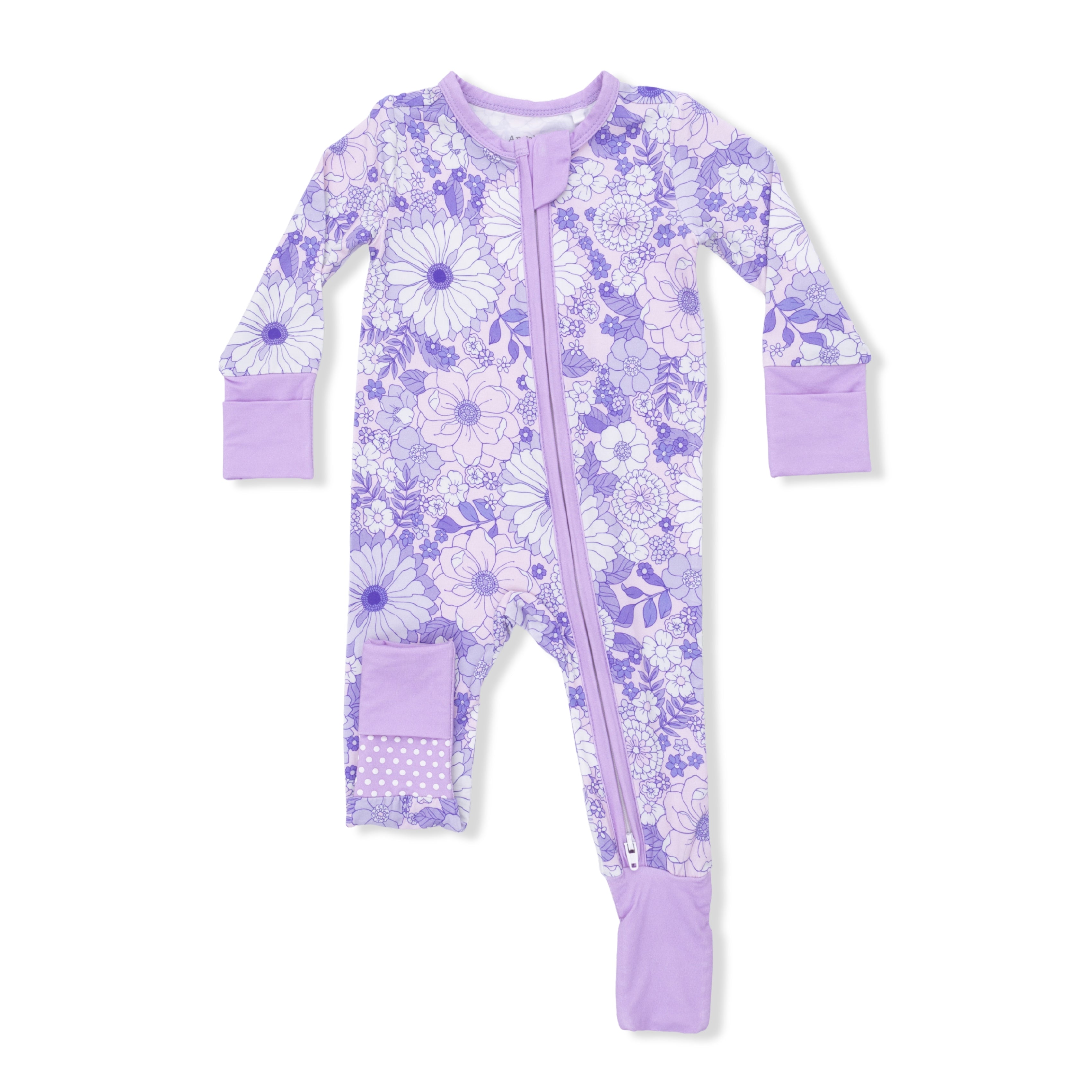 Lacy Lavender Floral - Convertible Romper-Angel Dear