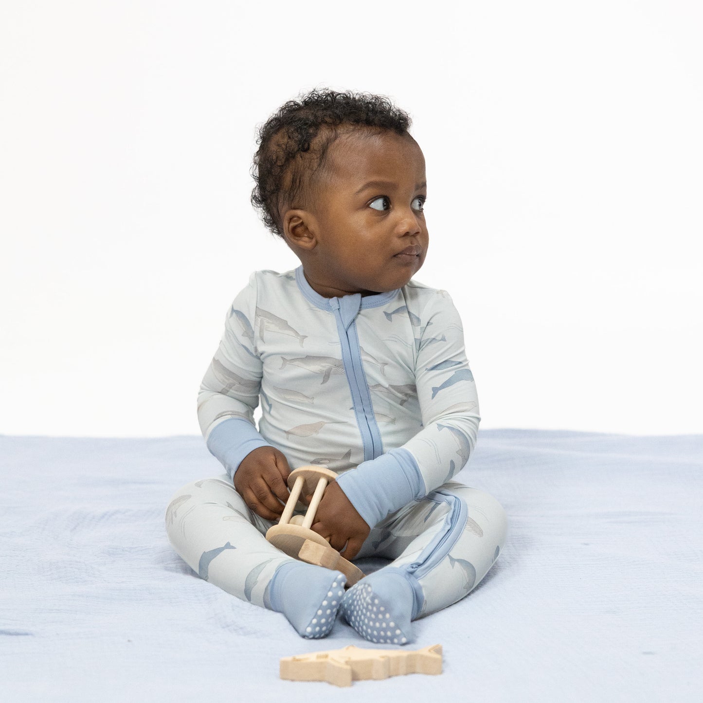 Little Whales - Convertible Romper-Angel Dear