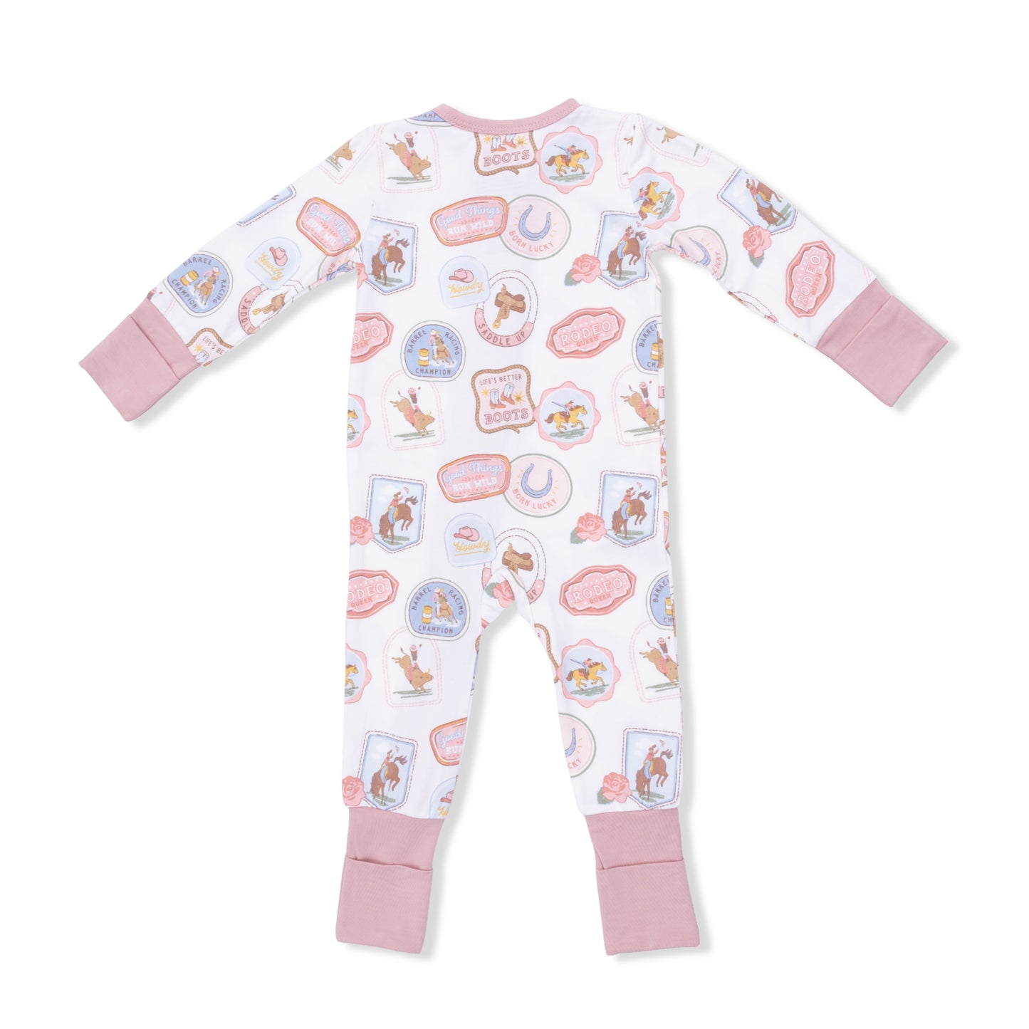 Rodeo Patches Pink - Convertible Romper-Angel Dear