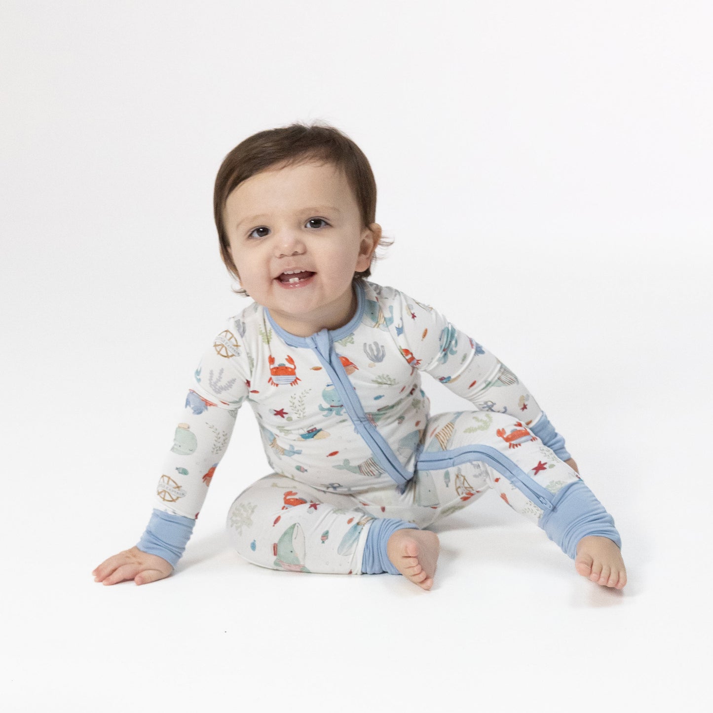 Sailor Sea Creatures - Convertible Romper-Angel Dear