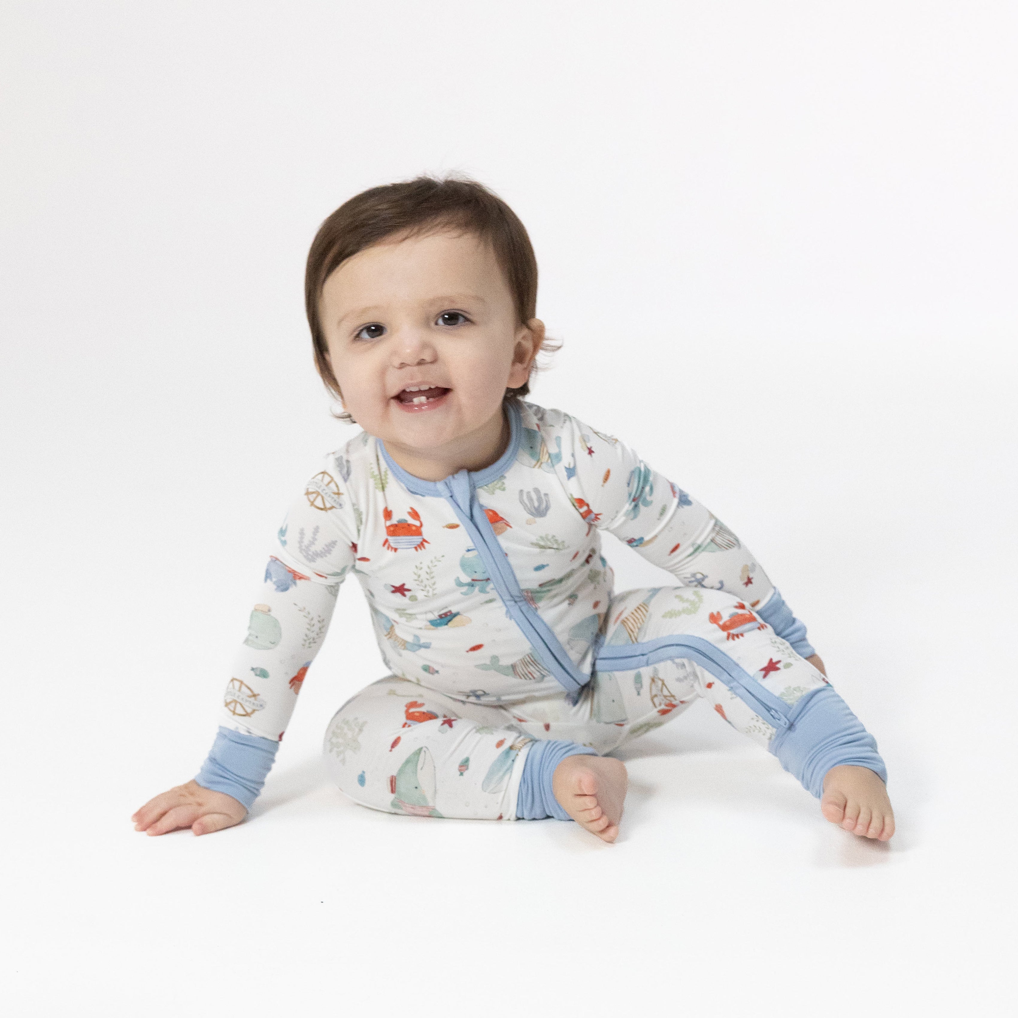 Sailor Sea Creatures - Convertible Romper-Angel Dear