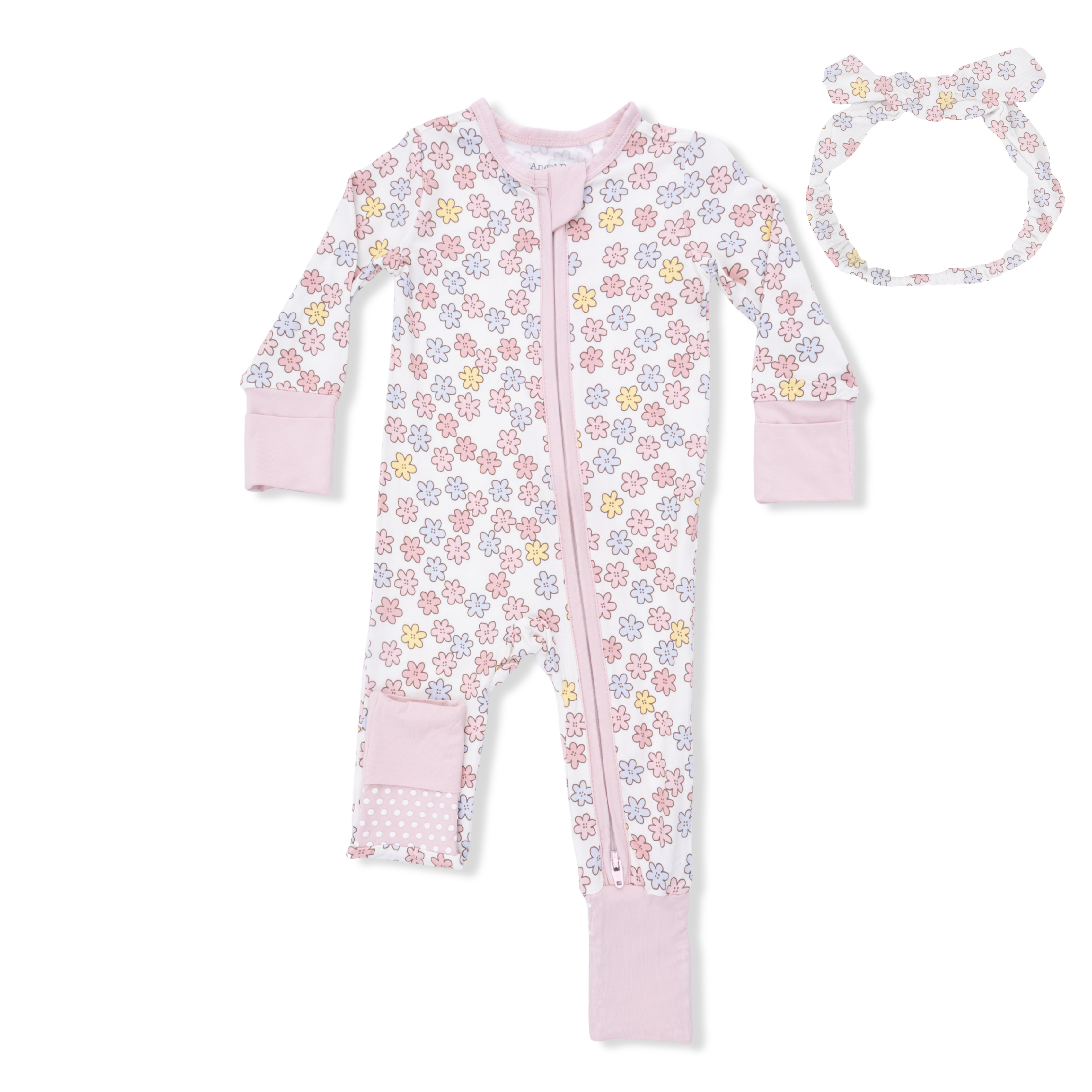 Sarah Floral - Convertible Romper & Headband-Angel Dear