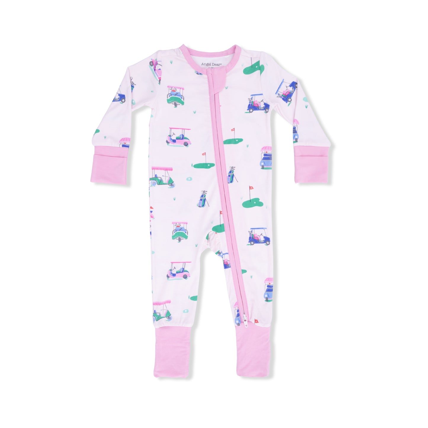 Vintage Golf Carts Pink - Convertible Romper-Angel Dear
