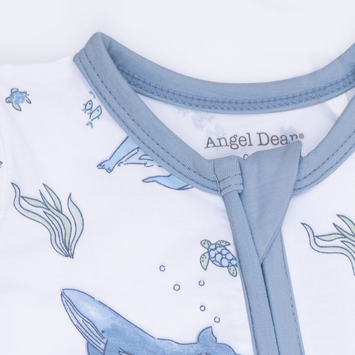 Watercolor Blue Whales - Convertible Romper-Angel Dear