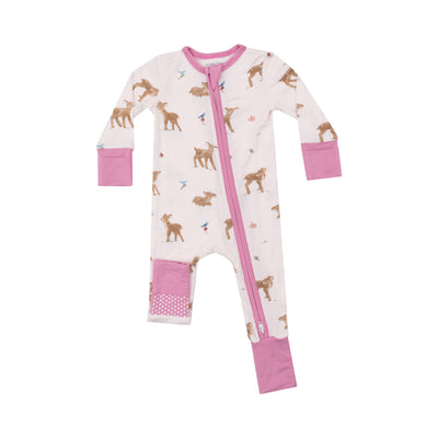 2 Way Zipper Romper - Soft Deer-Angel Dear