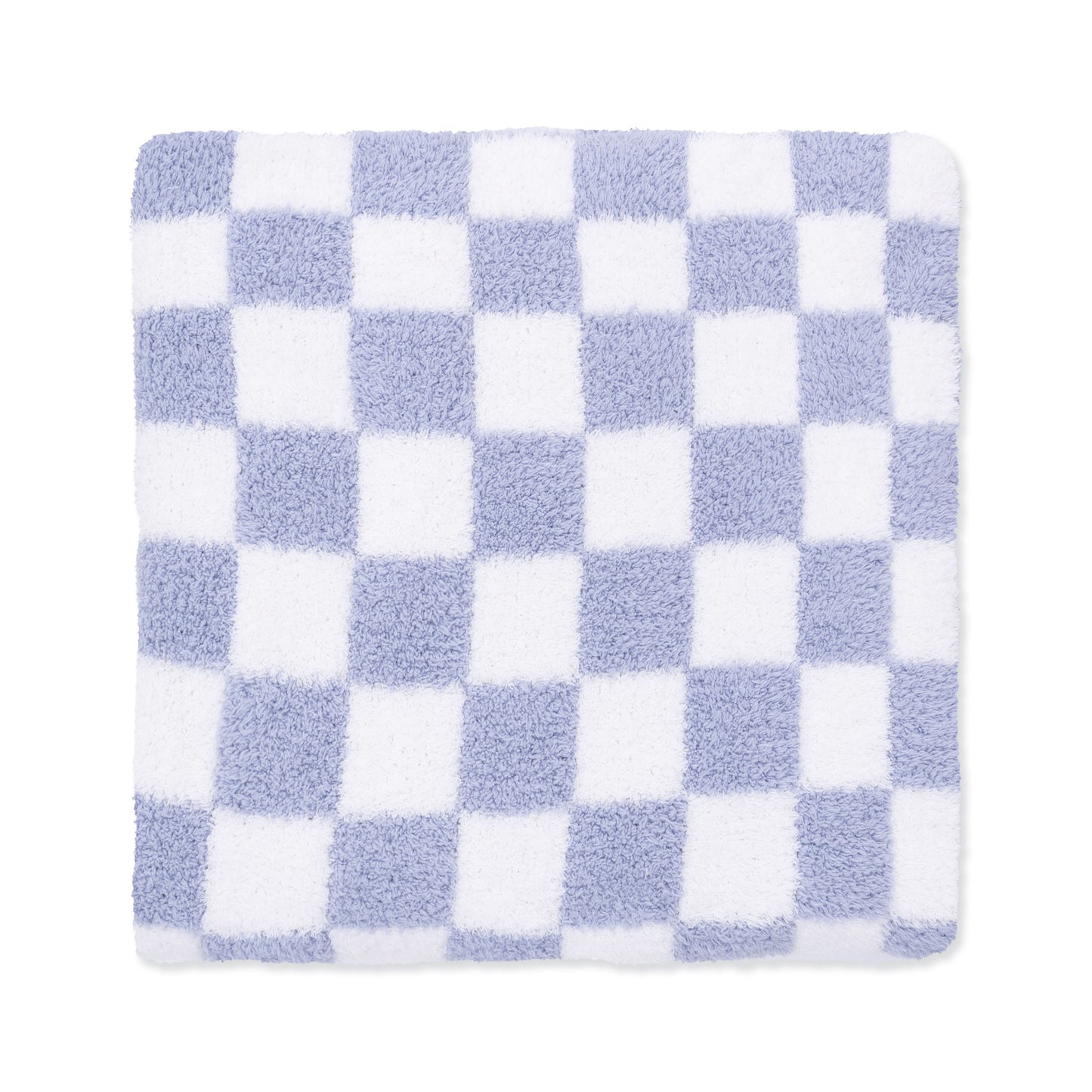 Chenille - Dusty Blue Checkerboard Blanket