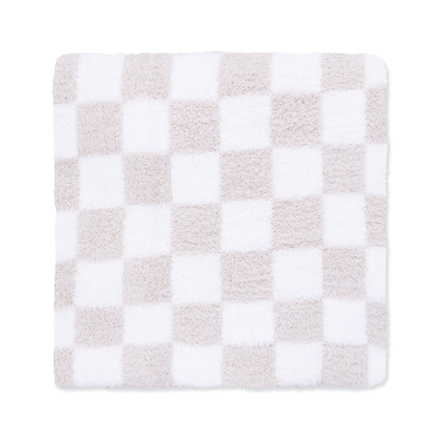 Chenille - Natural Checkerboard Blanket