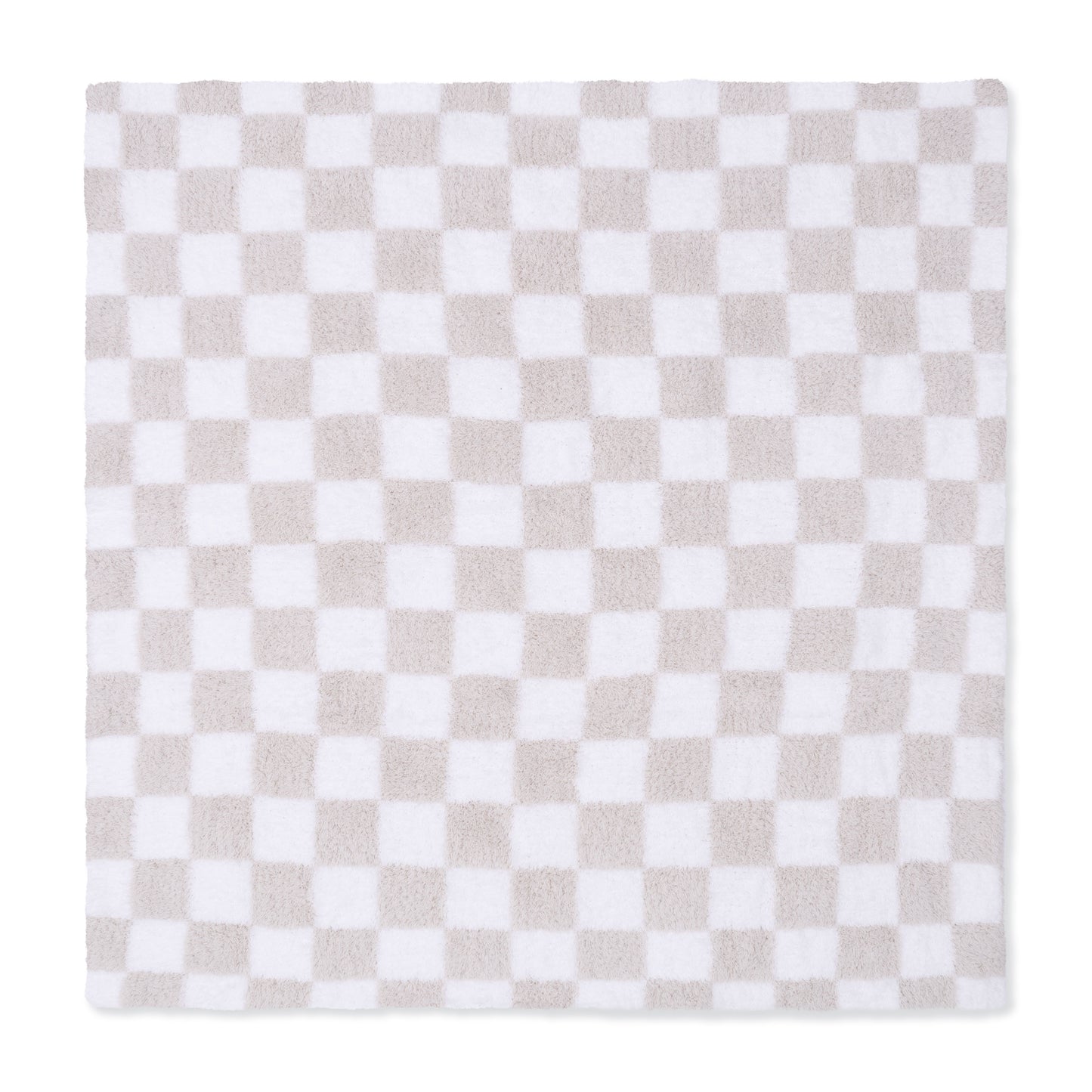 Chenille - Natural Checkerboard Blanket