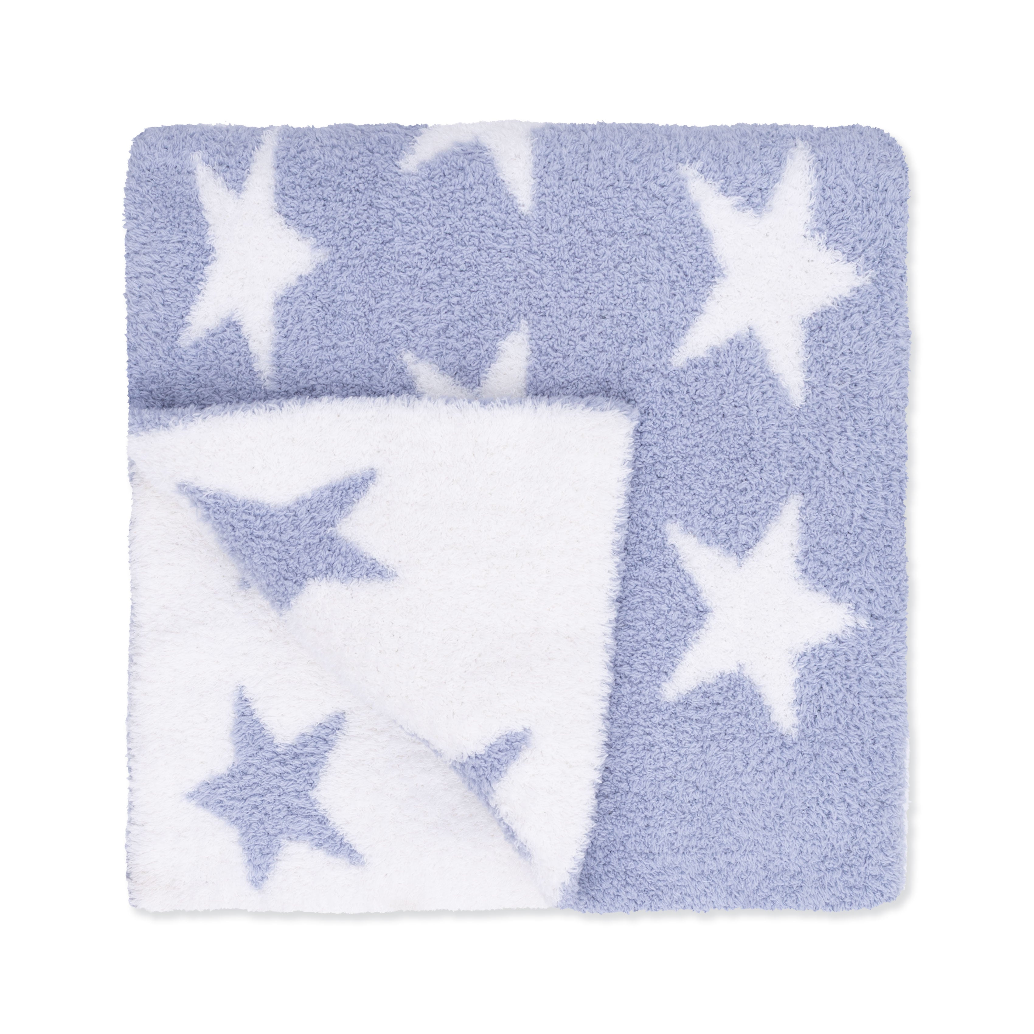 Chenille - Dusty Blue Star Blanket