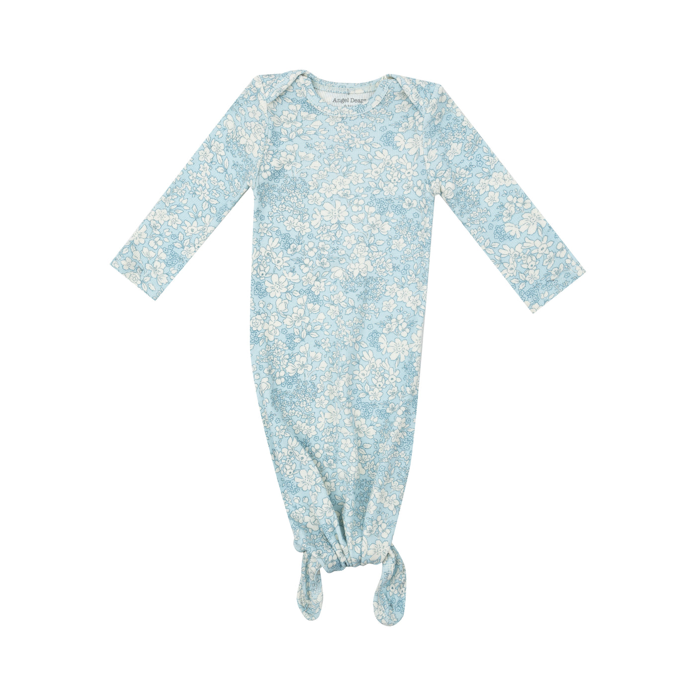 Knotted Gown - Blue Meadow Floral-Angel Dear