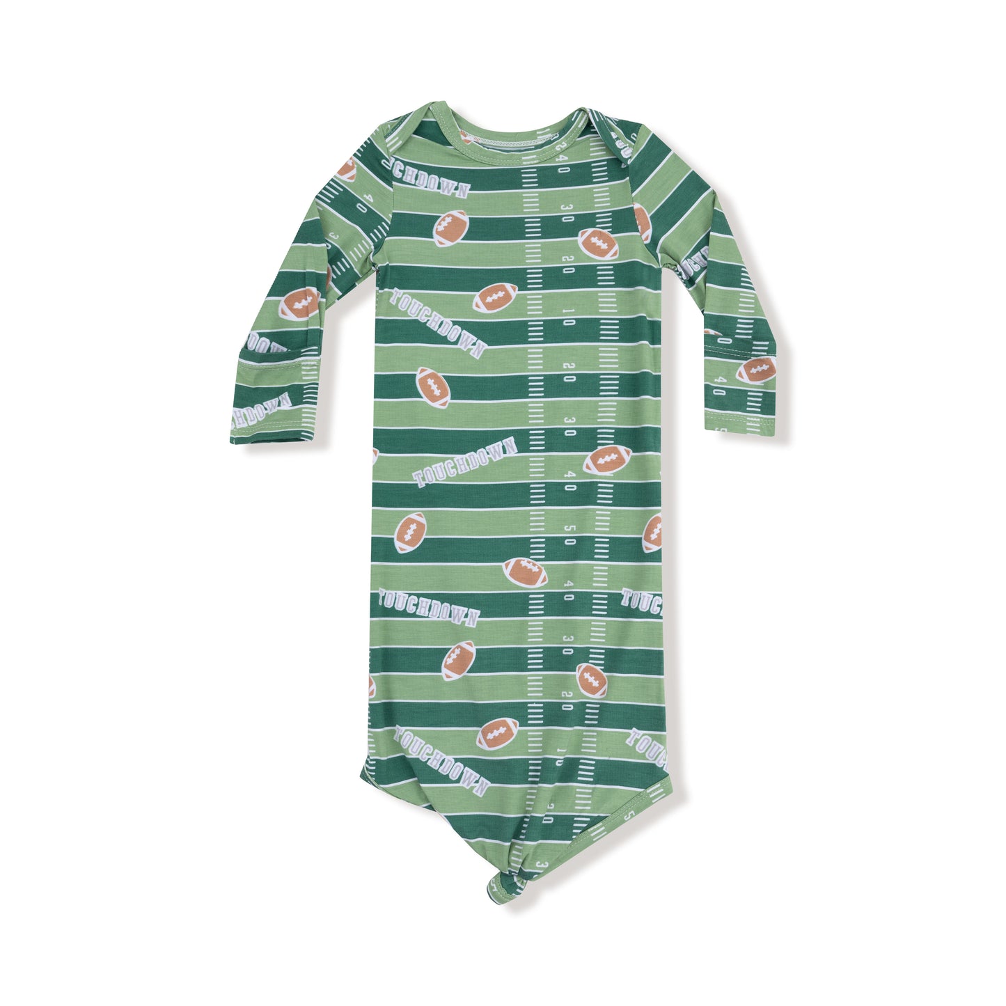 Knotted Gown in our  Football Field - Glow in the Dark print from Angel Dear