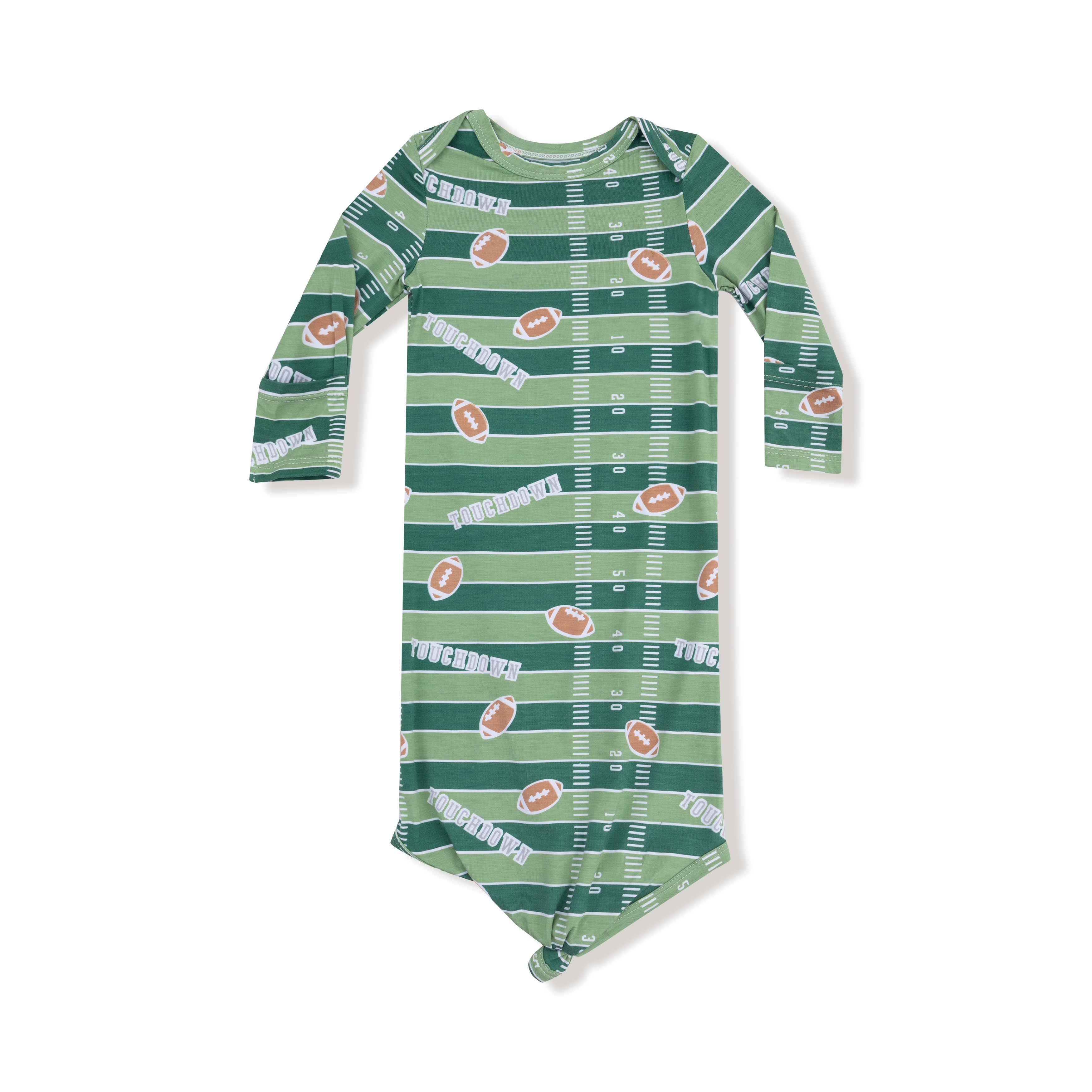 Knotted Gown in our  Football Field - Glow in the Dark print from Angel Dear
