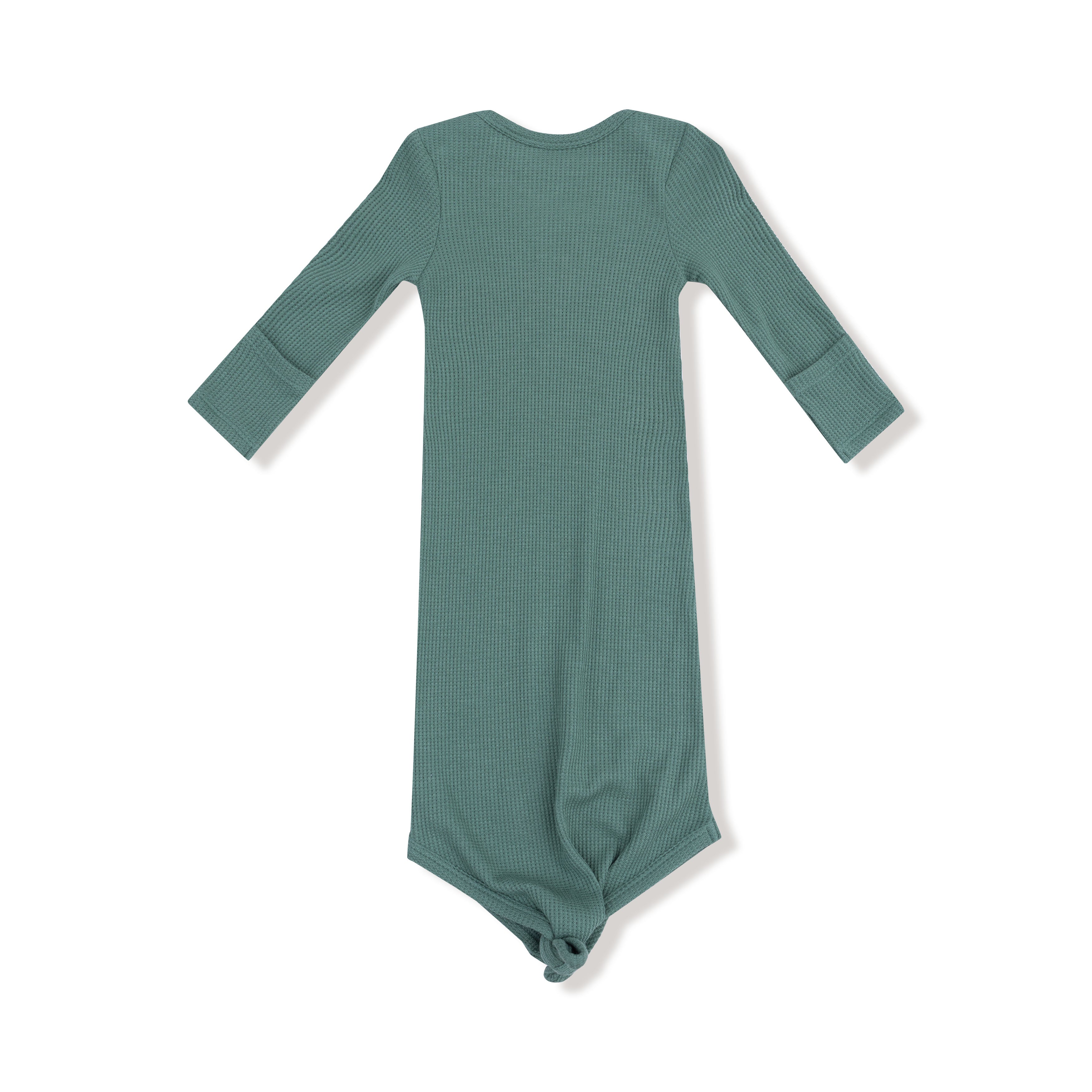 Knotted Gown in our Frosty Spruce print from Angel Dear