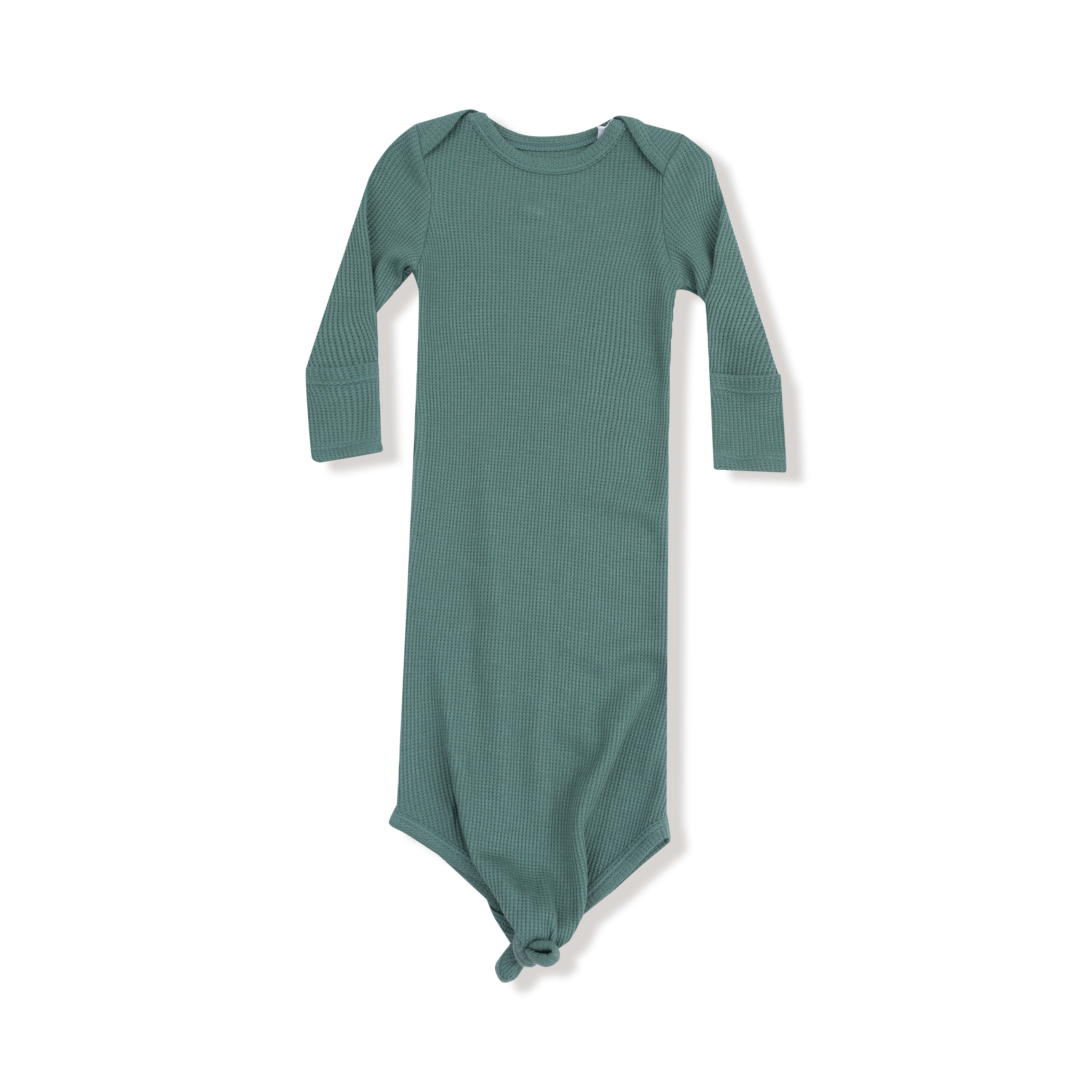 Knotted Gown in our Frosty Spruce print from Angel Dear