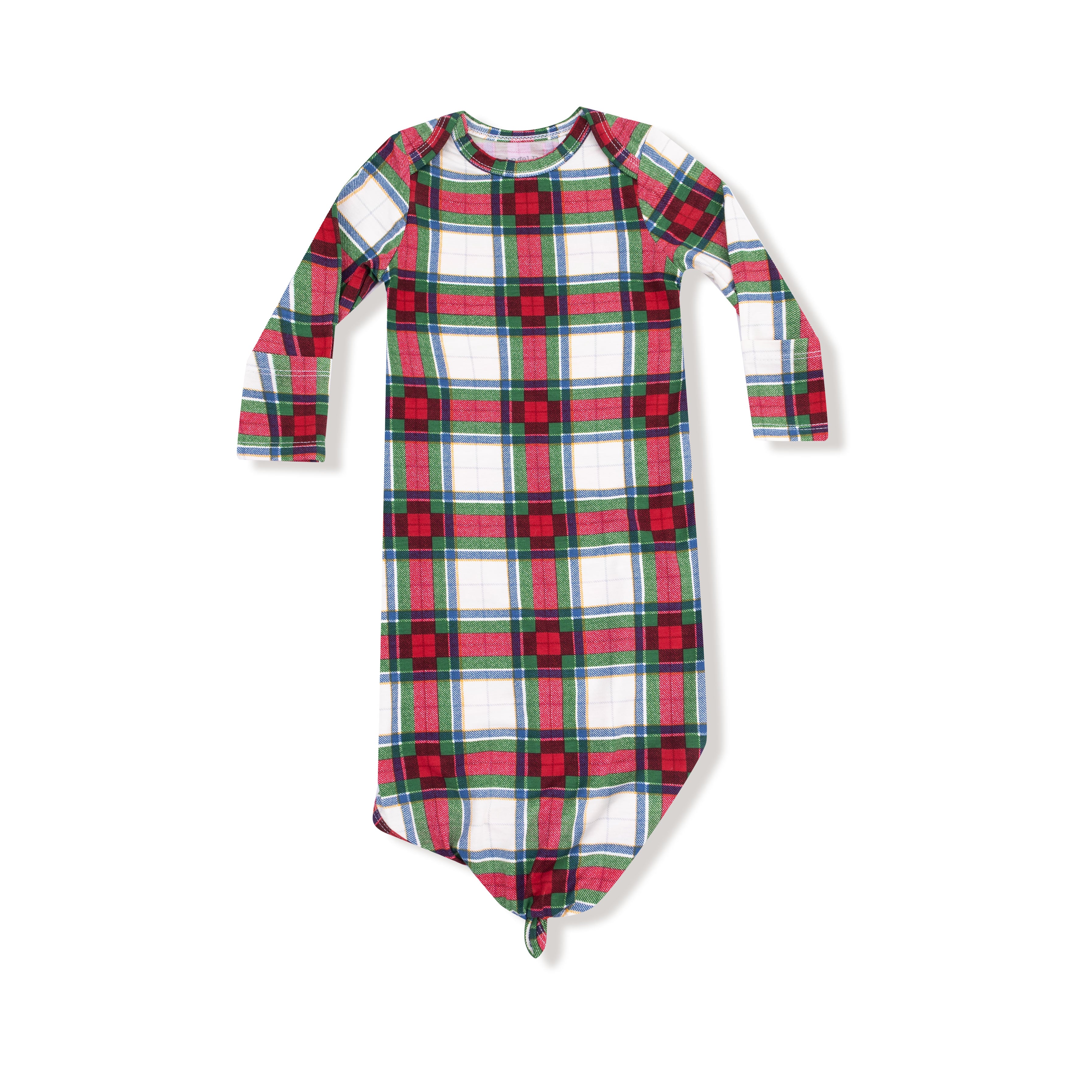 Knotted Gown in our  Holiday Plaid print from Angel Dear