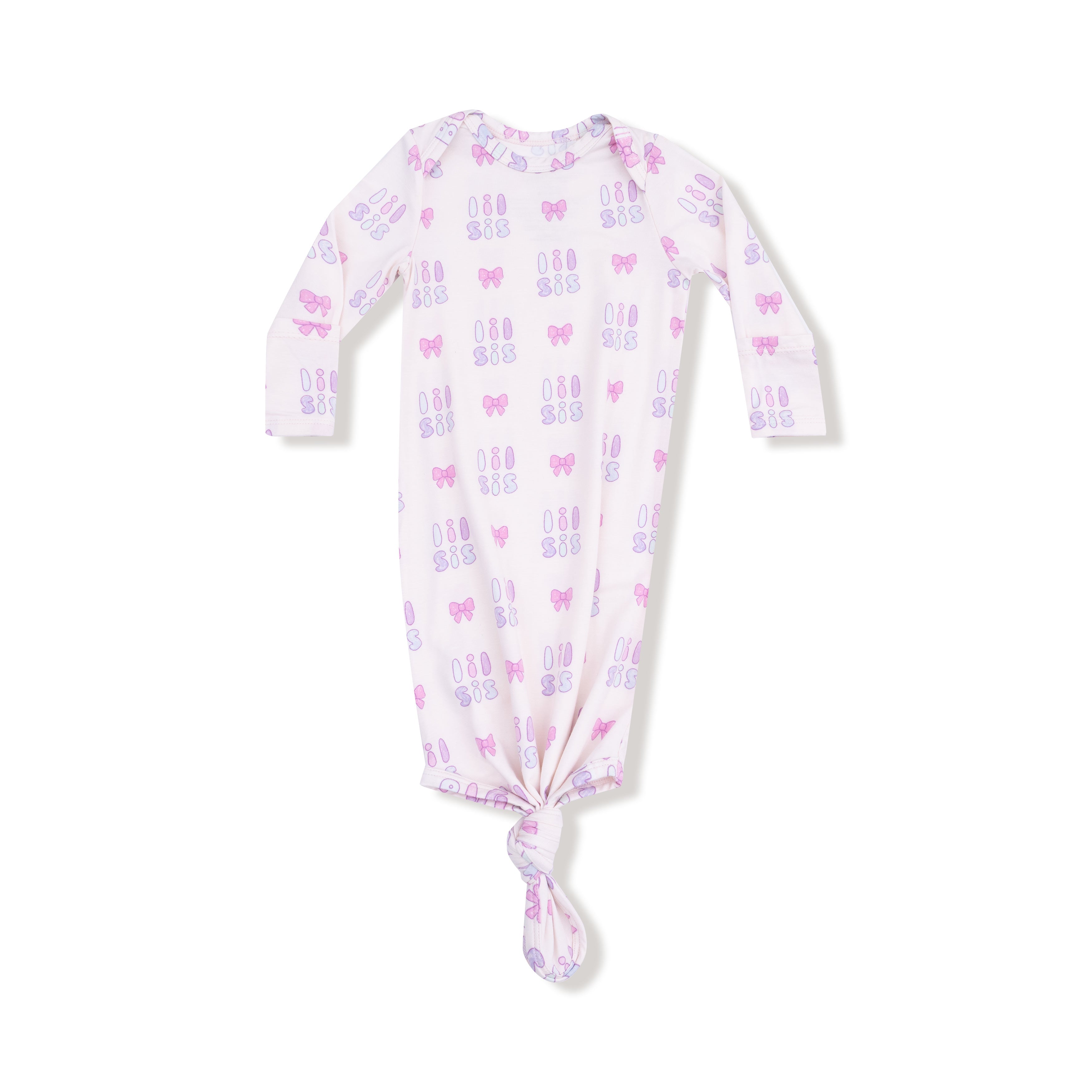 Knotted Gown in our  Lil Sis print from Angel Dear