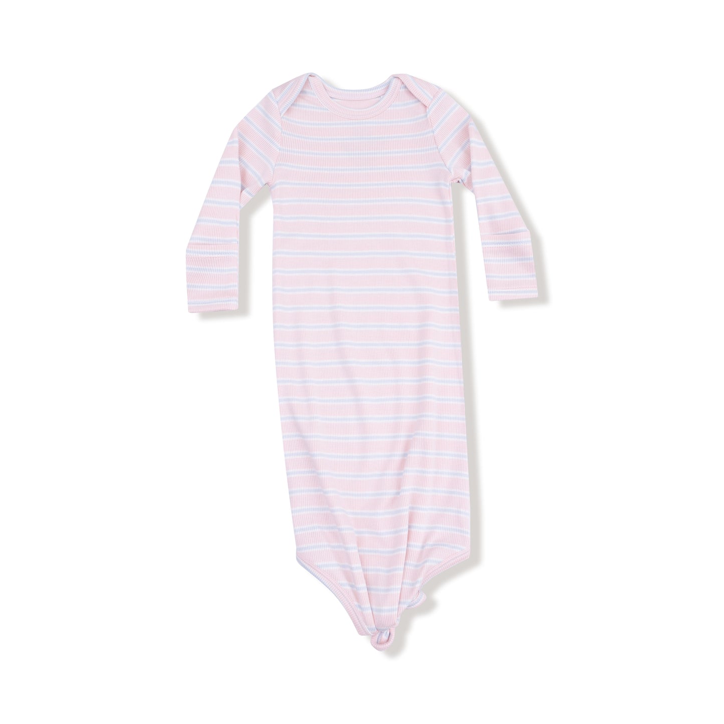 Knotted Gown in our Multi Stripe - Pink print from Angel Dear