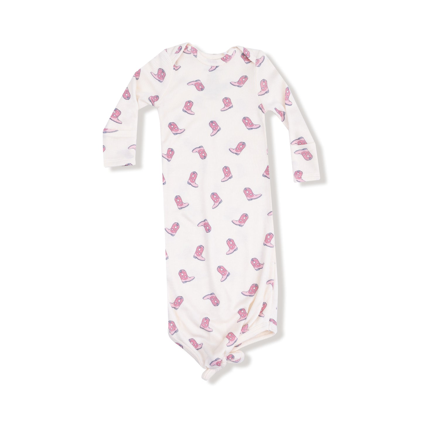 Knotted Gown in our  Petite Cowgirl Boots print from Angel Dear