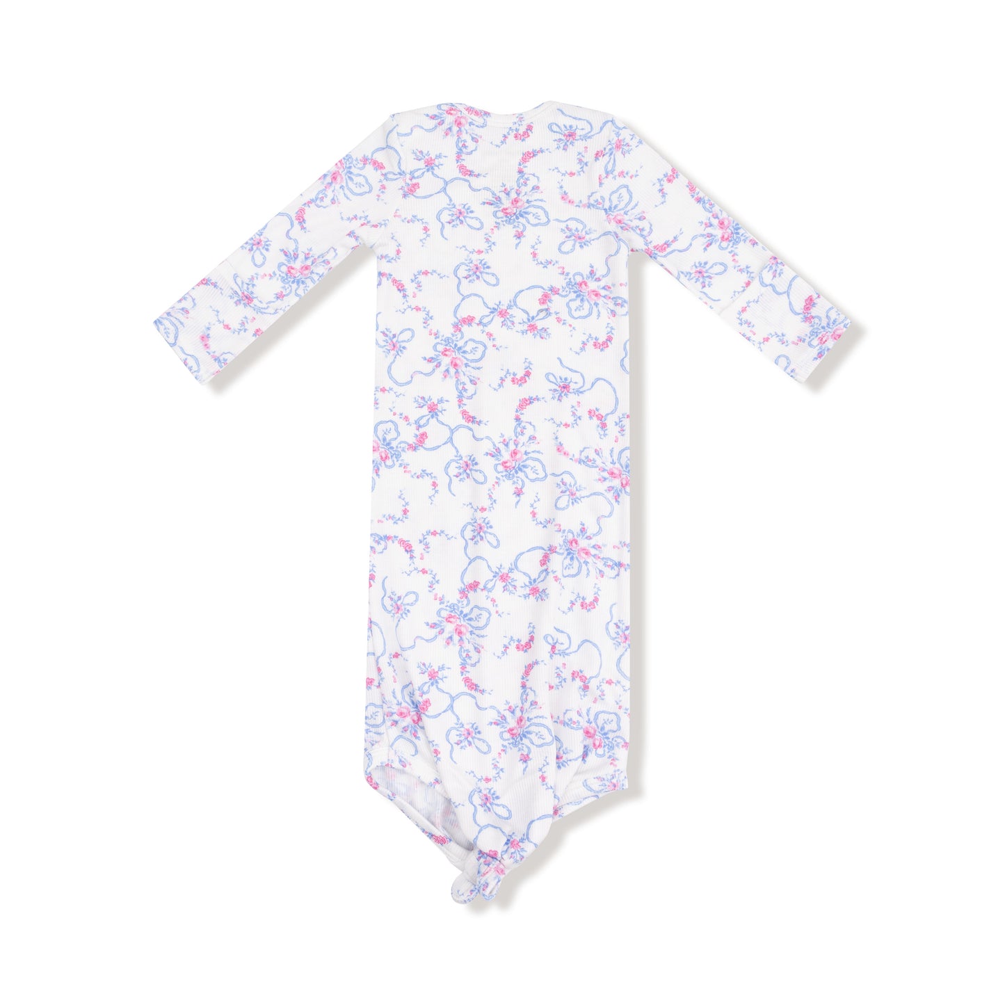 Knotted Gown in our  Ribbon Floral Fling print from Angel Dear