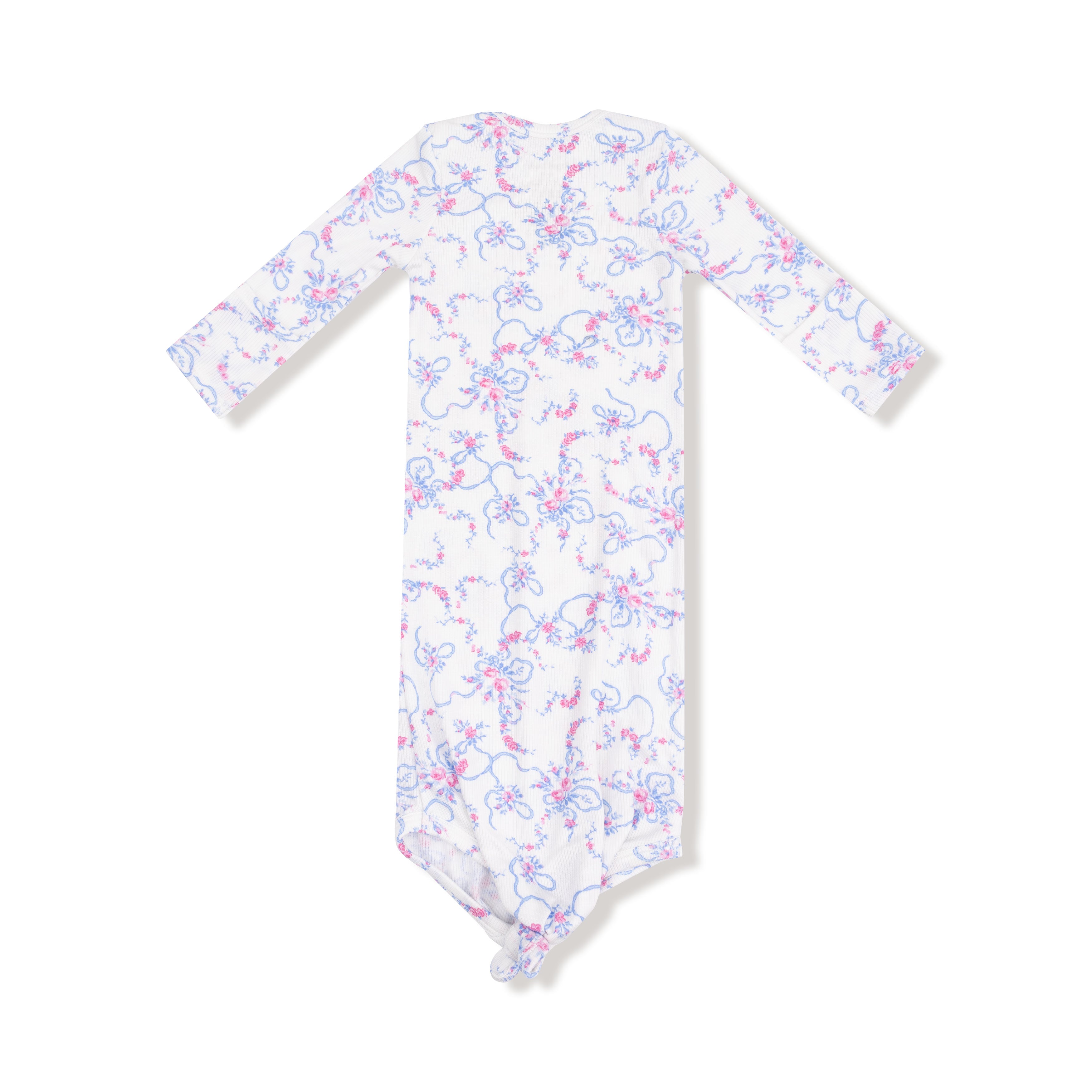 Knotted Gown in our  Ribbon Floral Fling print from Angel Dear