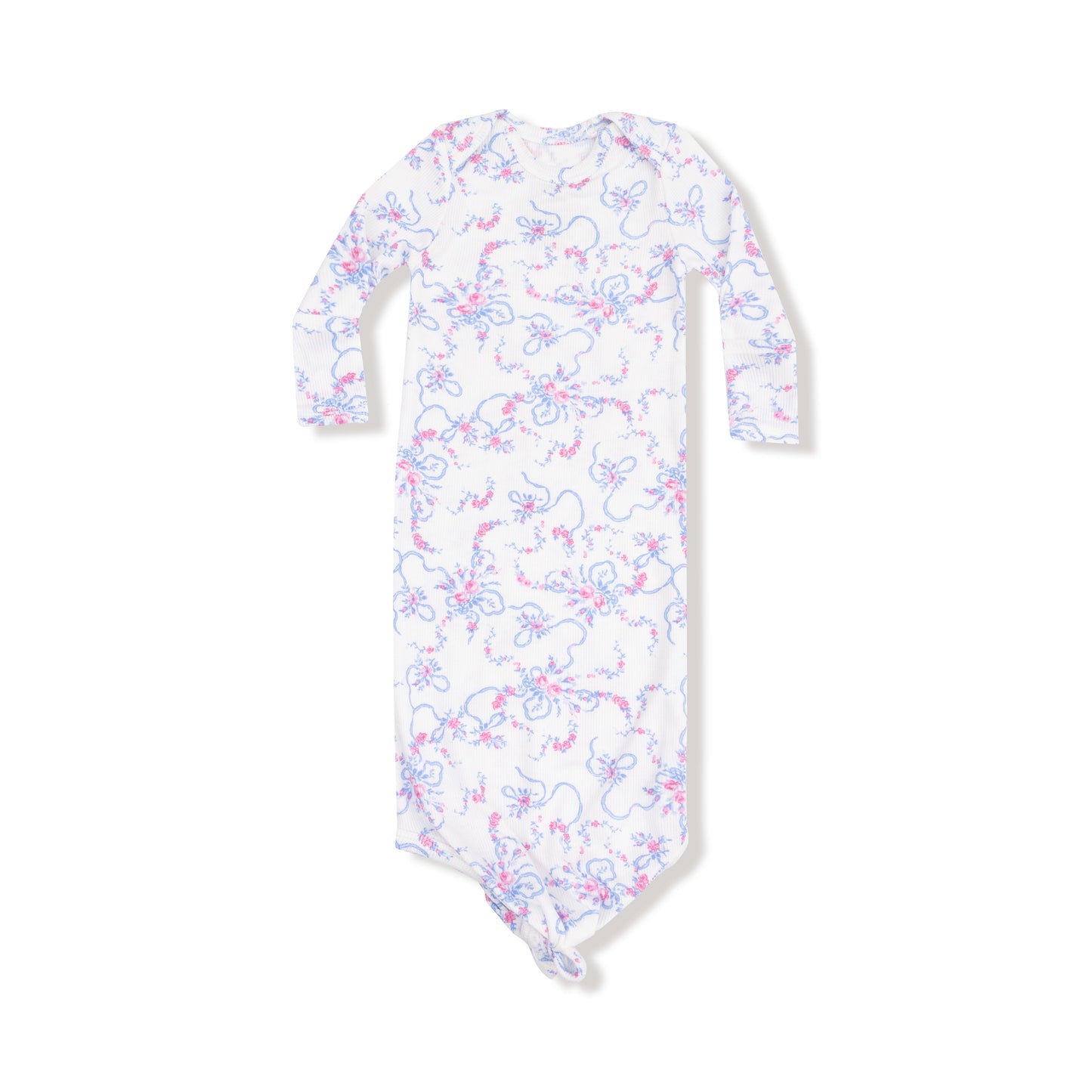 Knotted Gown in our  Ribbon Floral Fling print from Angel Dear