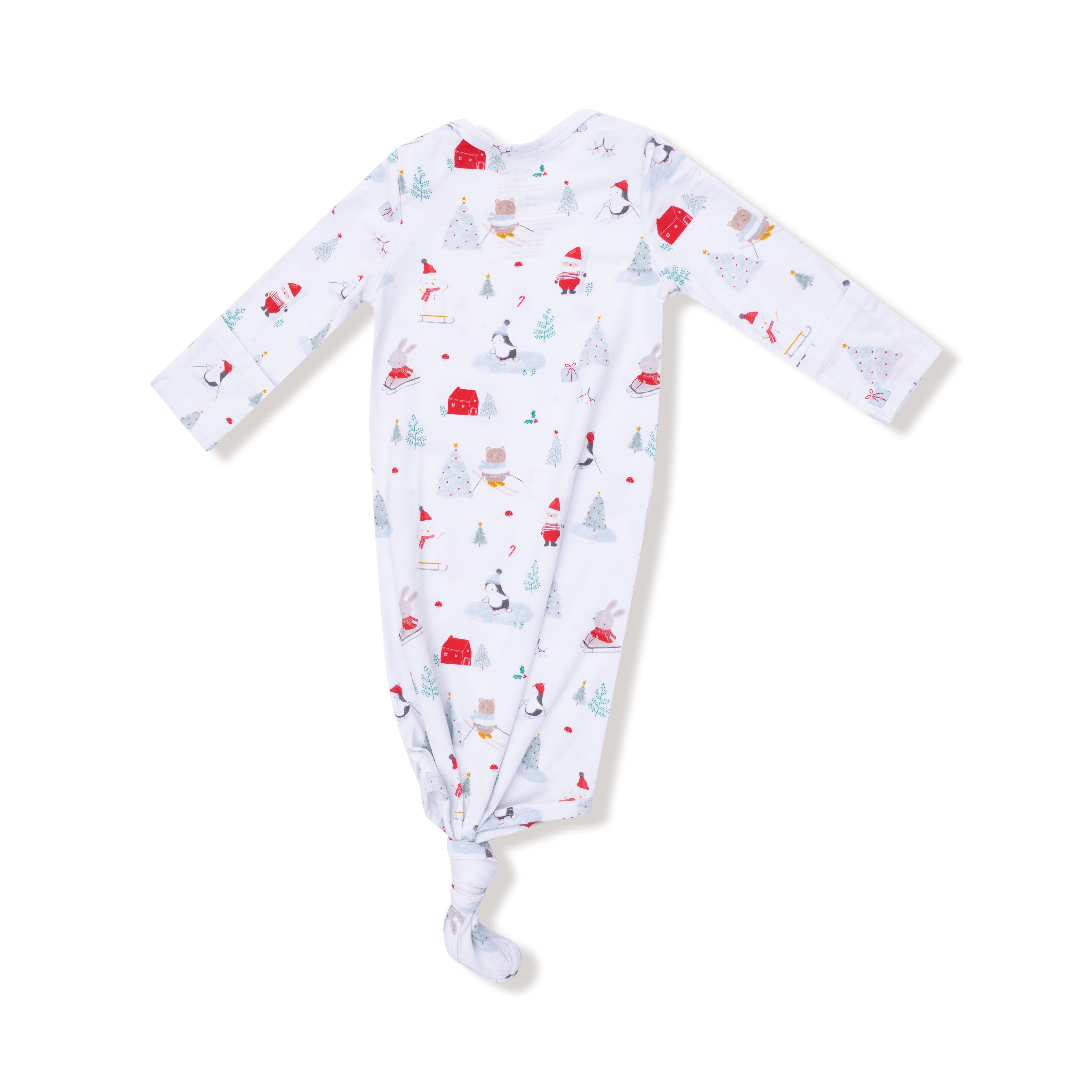 Knotted Gown in our  Santa Ski Friends print from Angel Dear