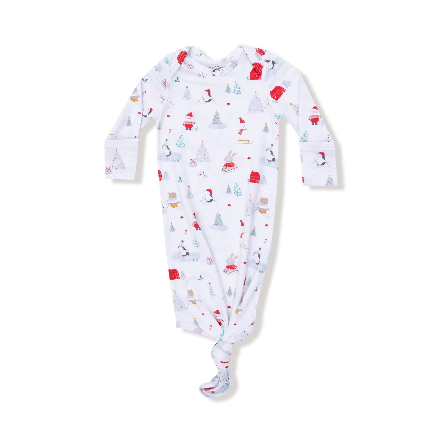Knotted Gown in our  Santa Ski Friends print from Angel Dear