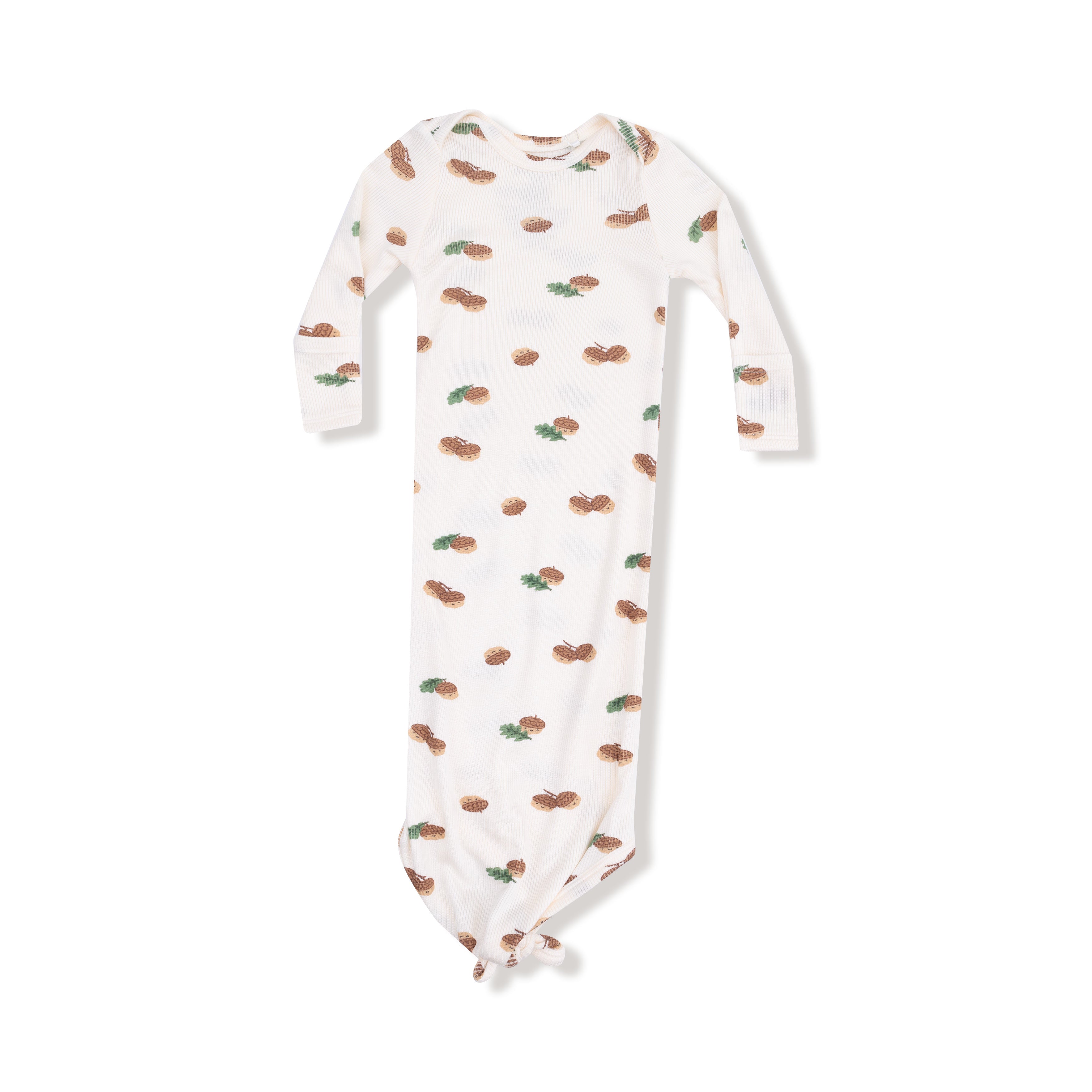 Knotted Gown in our  Tiny Acorns print from Angel Dear