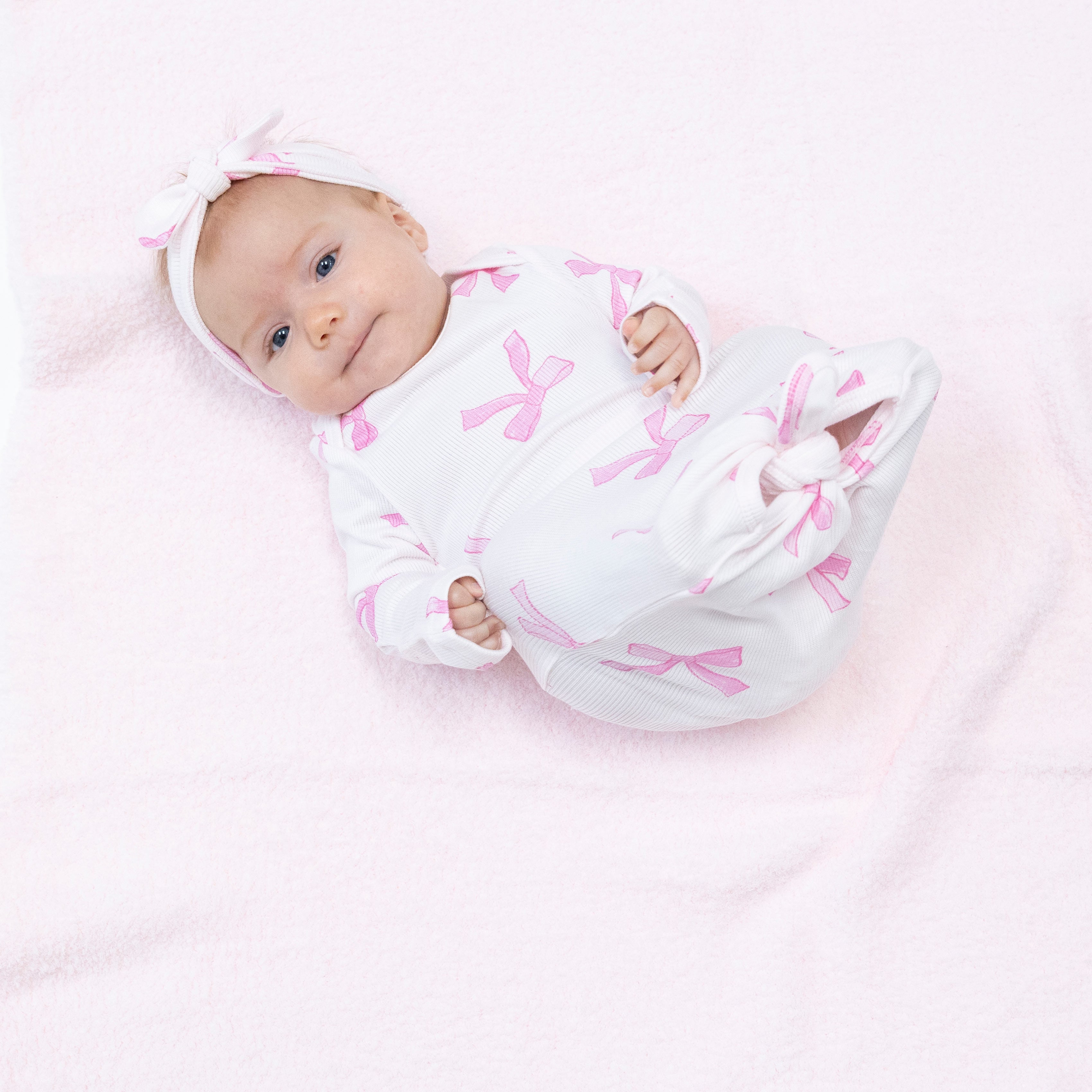 Knotted Gown in our  Pretty Bows print from Angel Dear