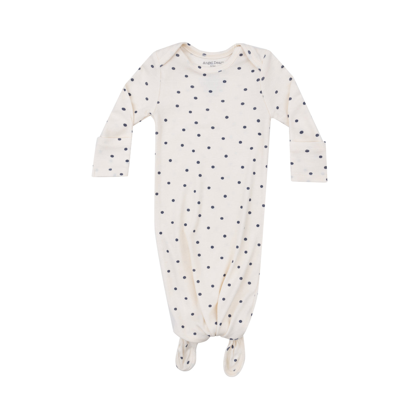 Knotted Gown - Navy Mini Dot-Angel Dear