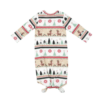 Knotted Gown - Reindeer Fair Isle-Angel Dear