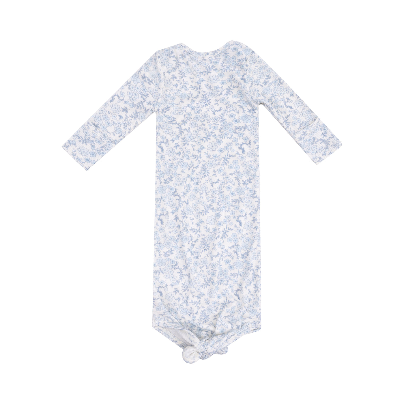 Knotted Gown - Blue Calico Floral