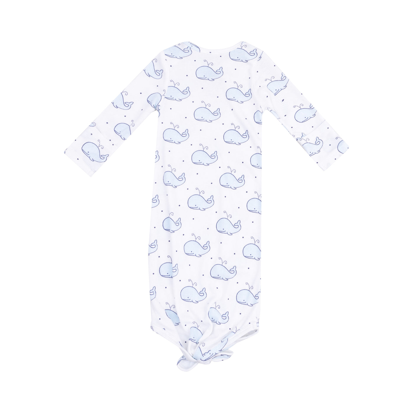 Knotted Gown - Bubbly Whale Blue