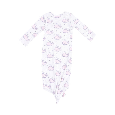 Knotted Gown - Bubbly Whale Pink