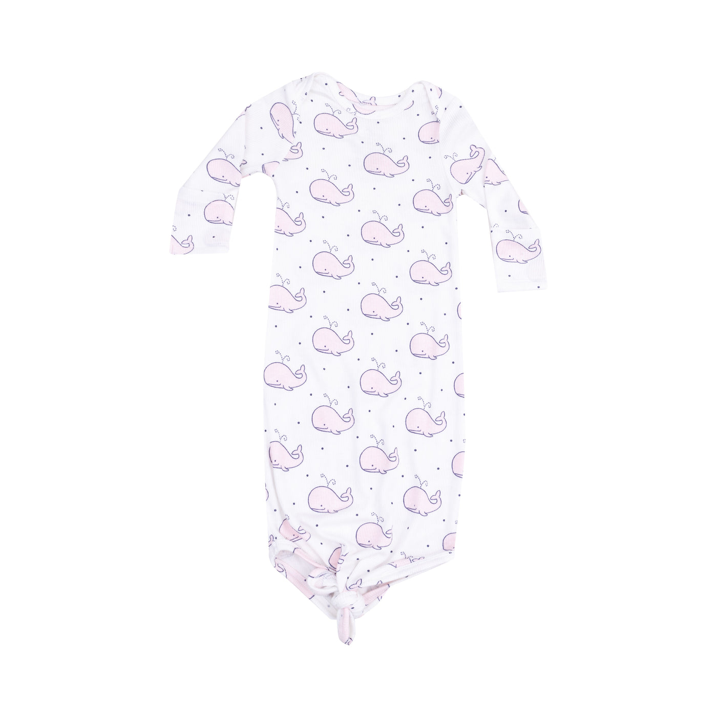 Knotted Gown - Bubbly Whale Pink