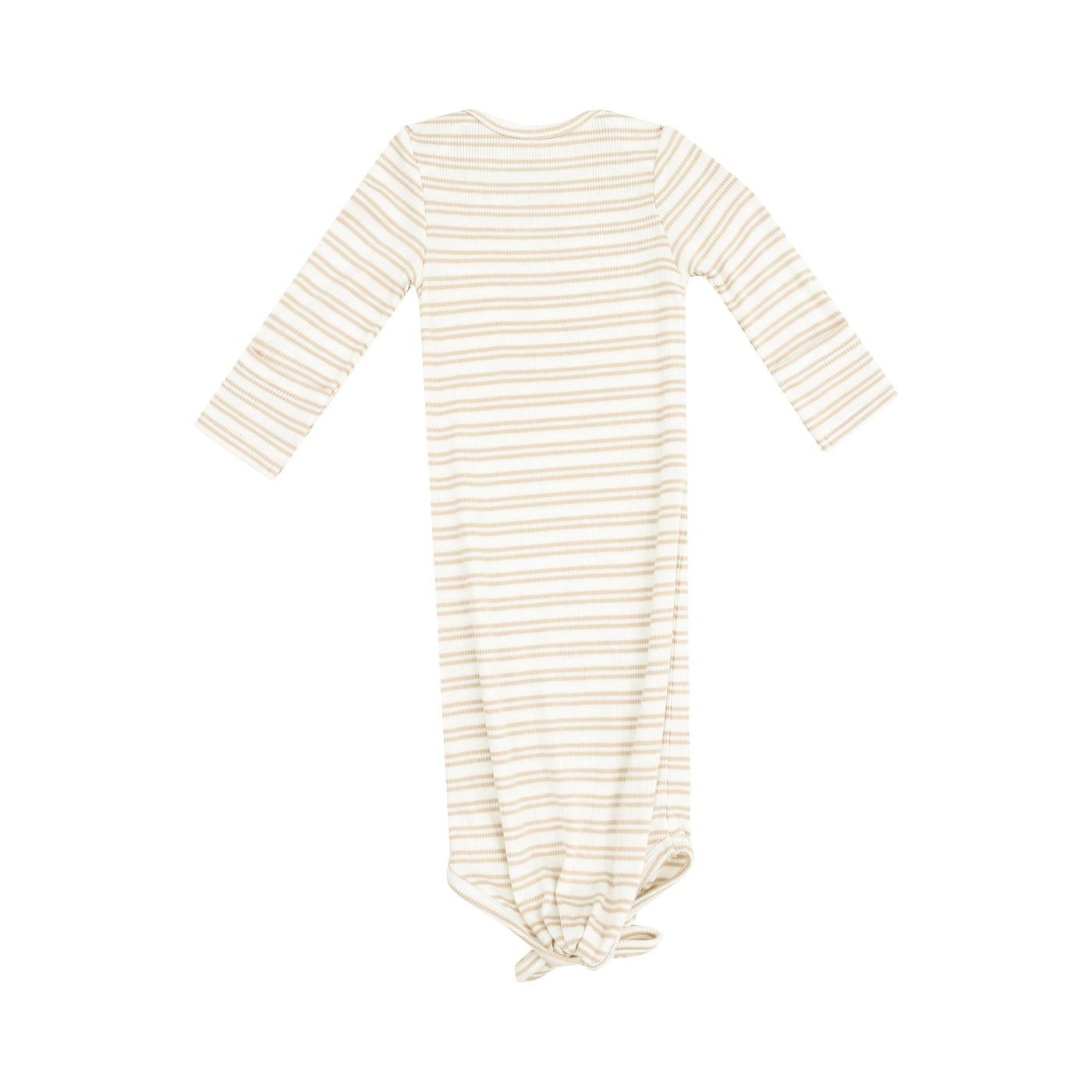 Knotted Gown - Stripe Oxford Tan