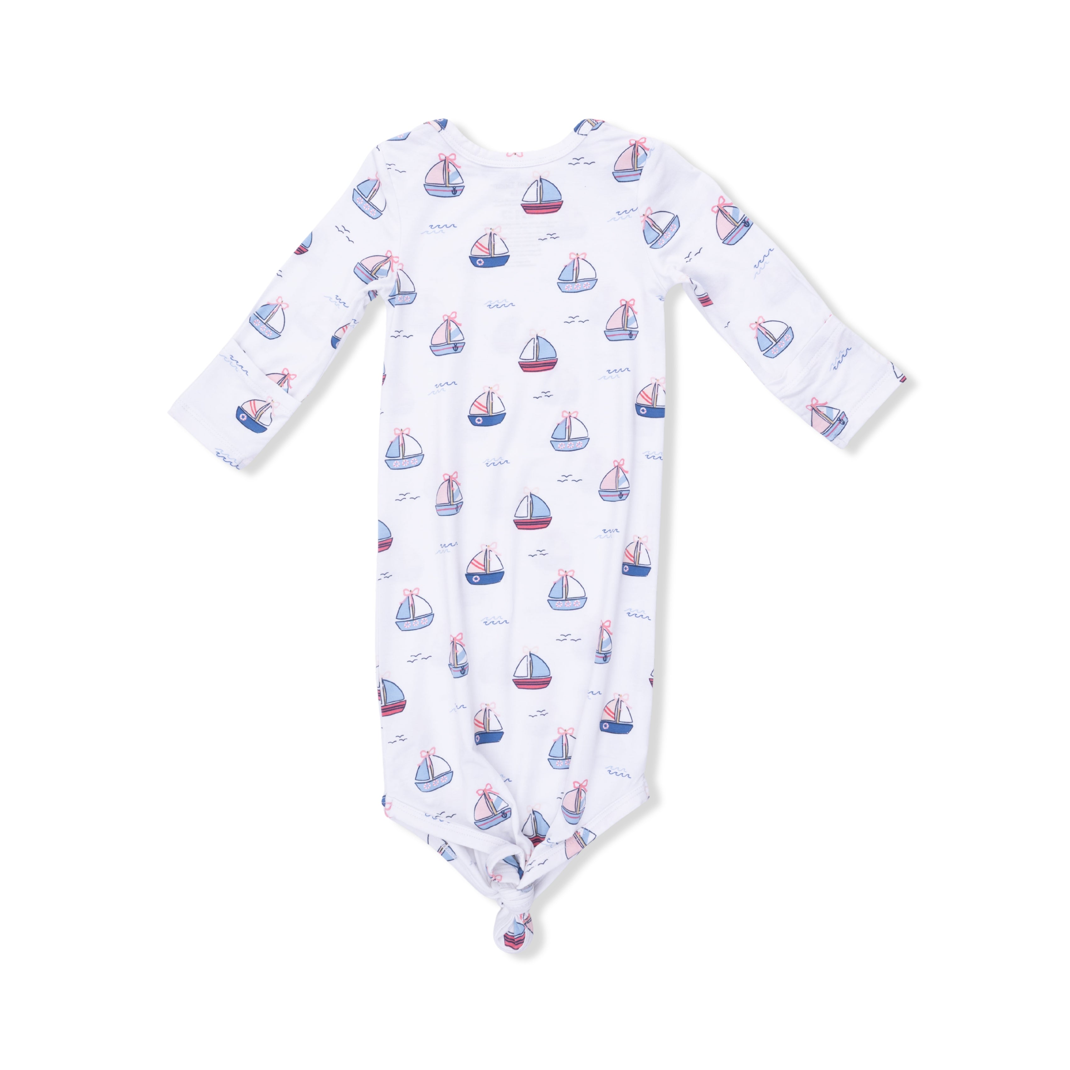 Bubbly Sailboats Pink - Knotted Gown-Angel Dear