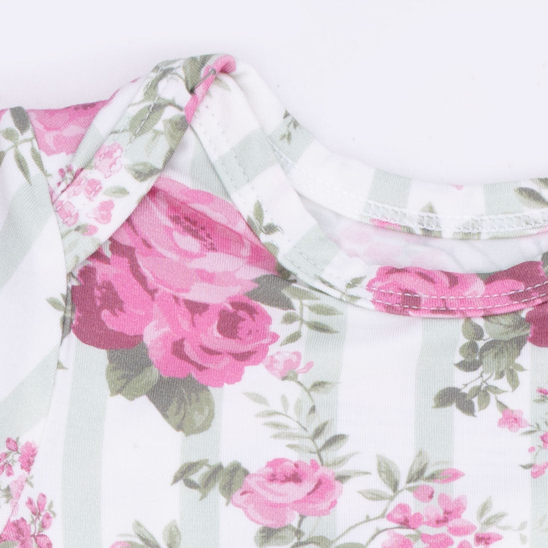 Cabbage Rose Stripe - Knotted Gown