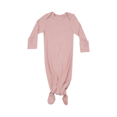 Knotted Gown - Solid Silver Pink-Angel Dear