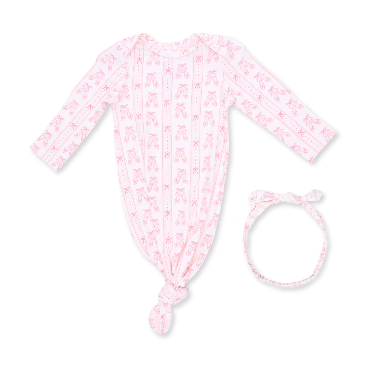 Ballet Shoes Ribbon Stripe - Knotted Gown and Knot Headband