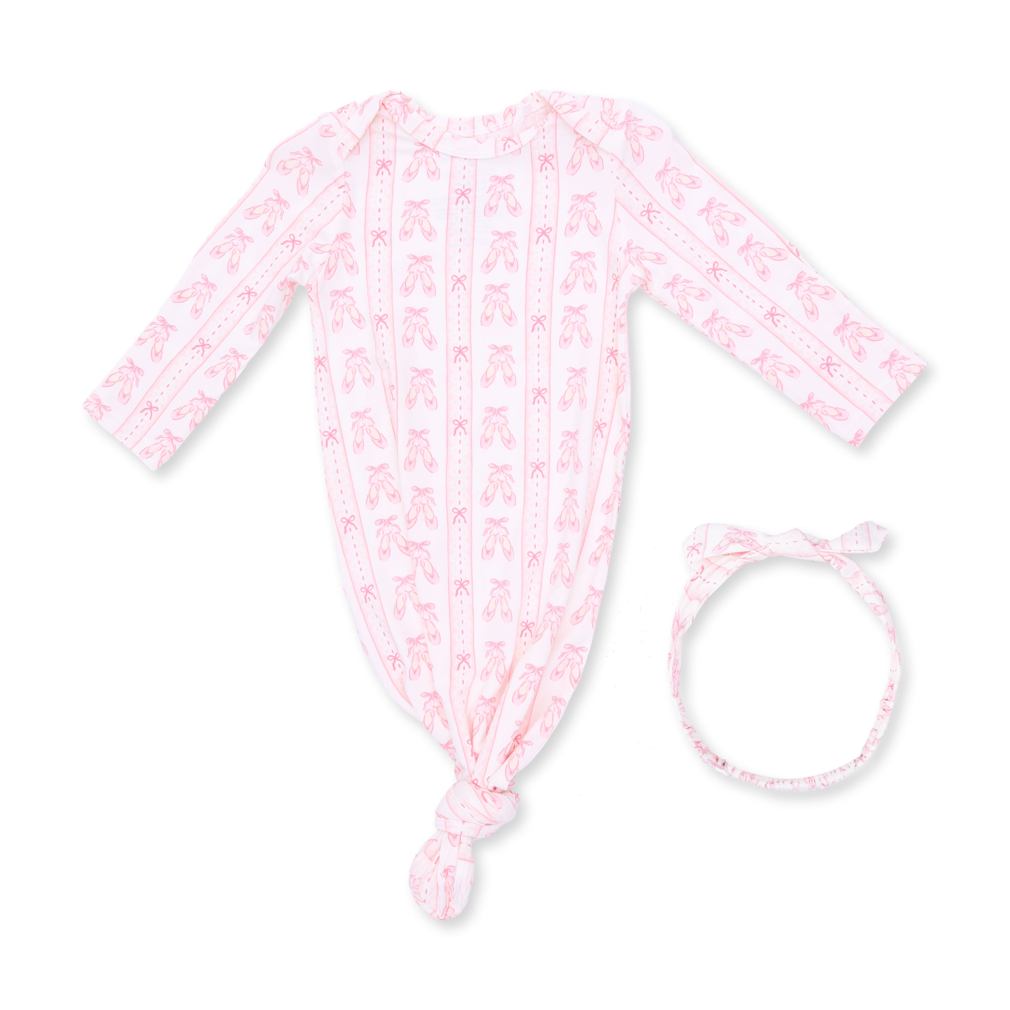 Ballet Shoes Ribbon Stripe - Knotted Gown and Knot Headband