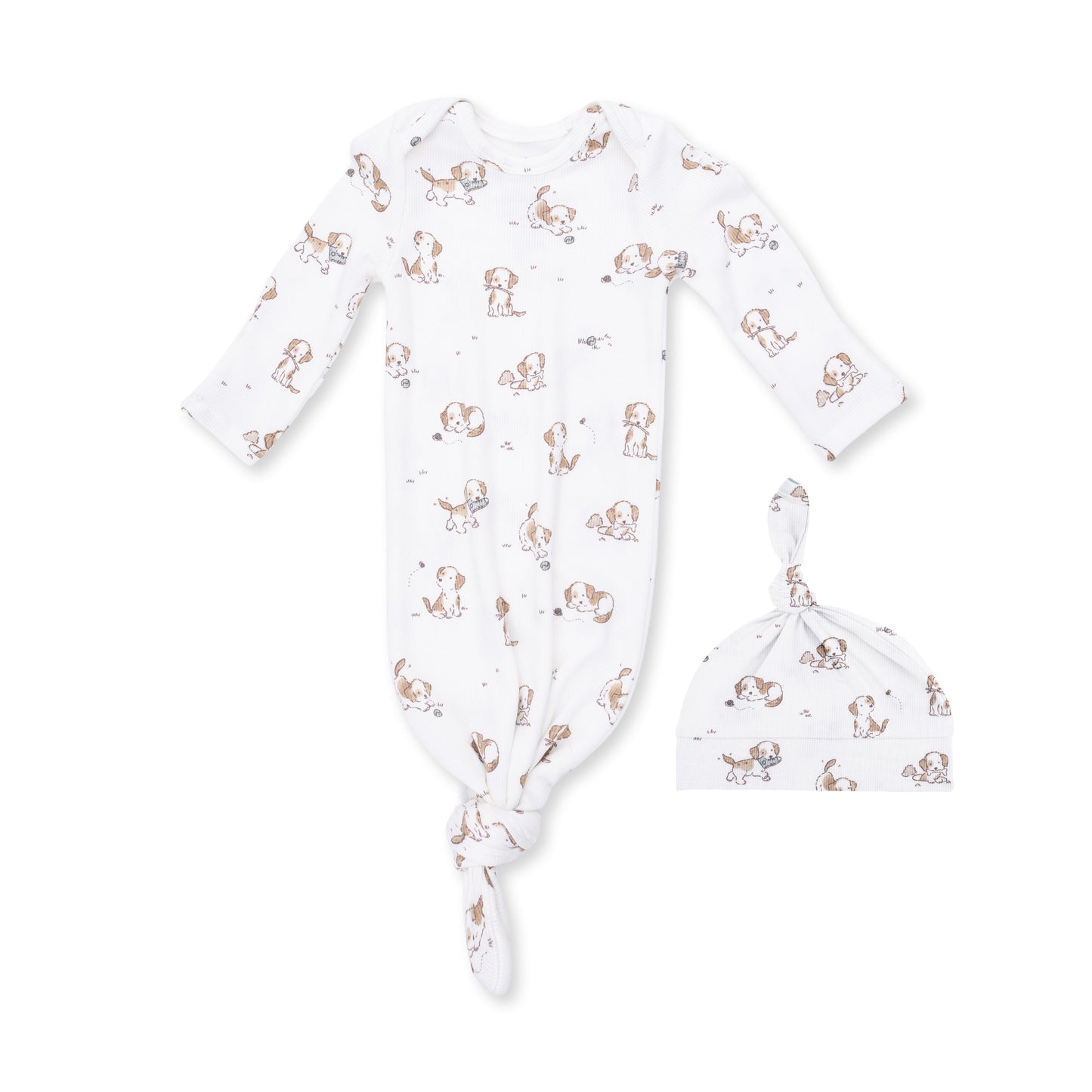 Explorer Puppy Blue - Knotted Gown and Beanie Hat