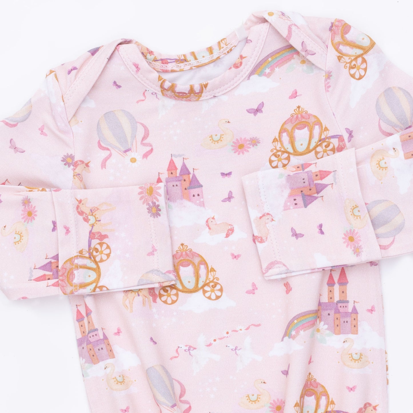 Princess Unicorns and Castle - Knotted Gown and Knot Headband