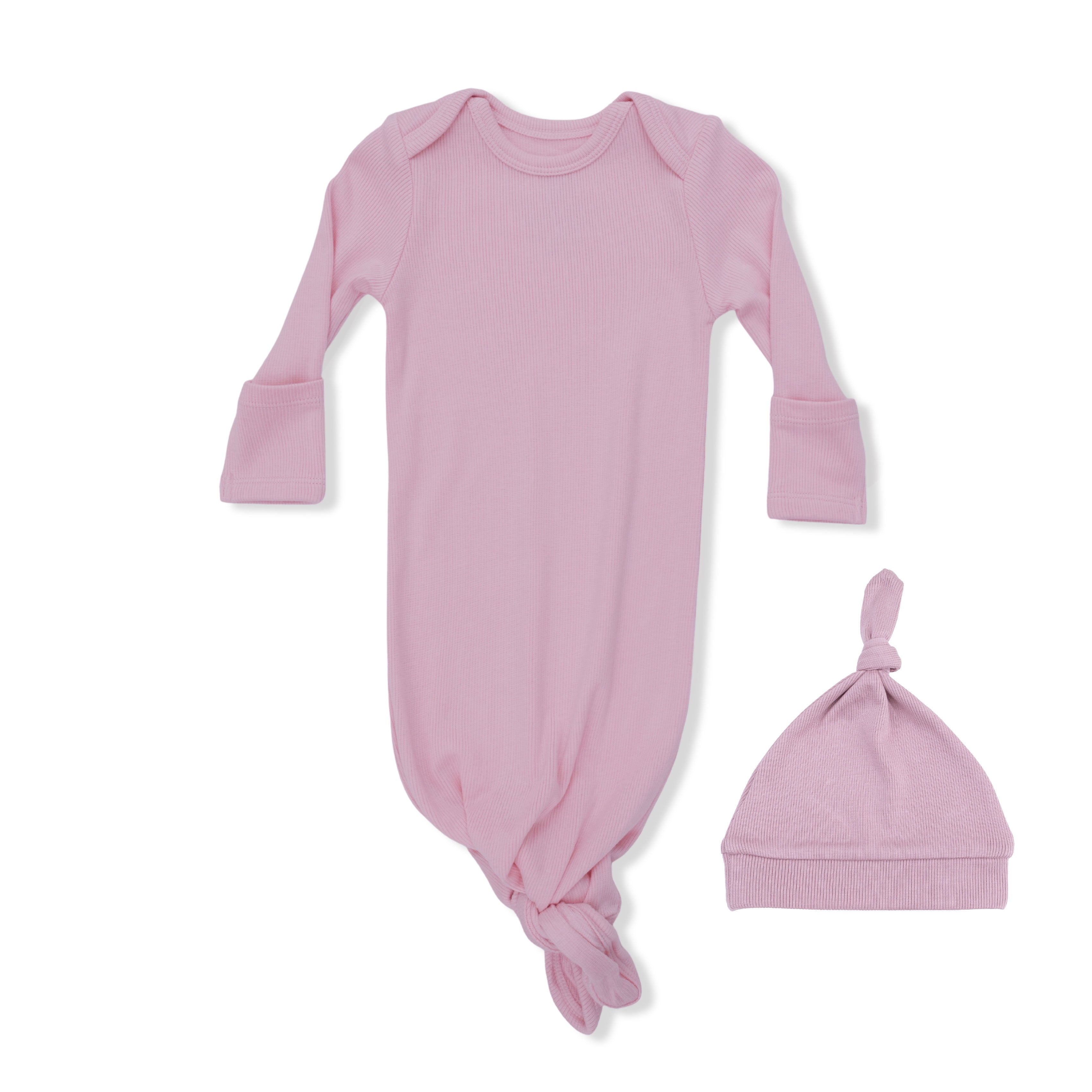 Solid Lilas - Knotted Gown and Knotted Hat