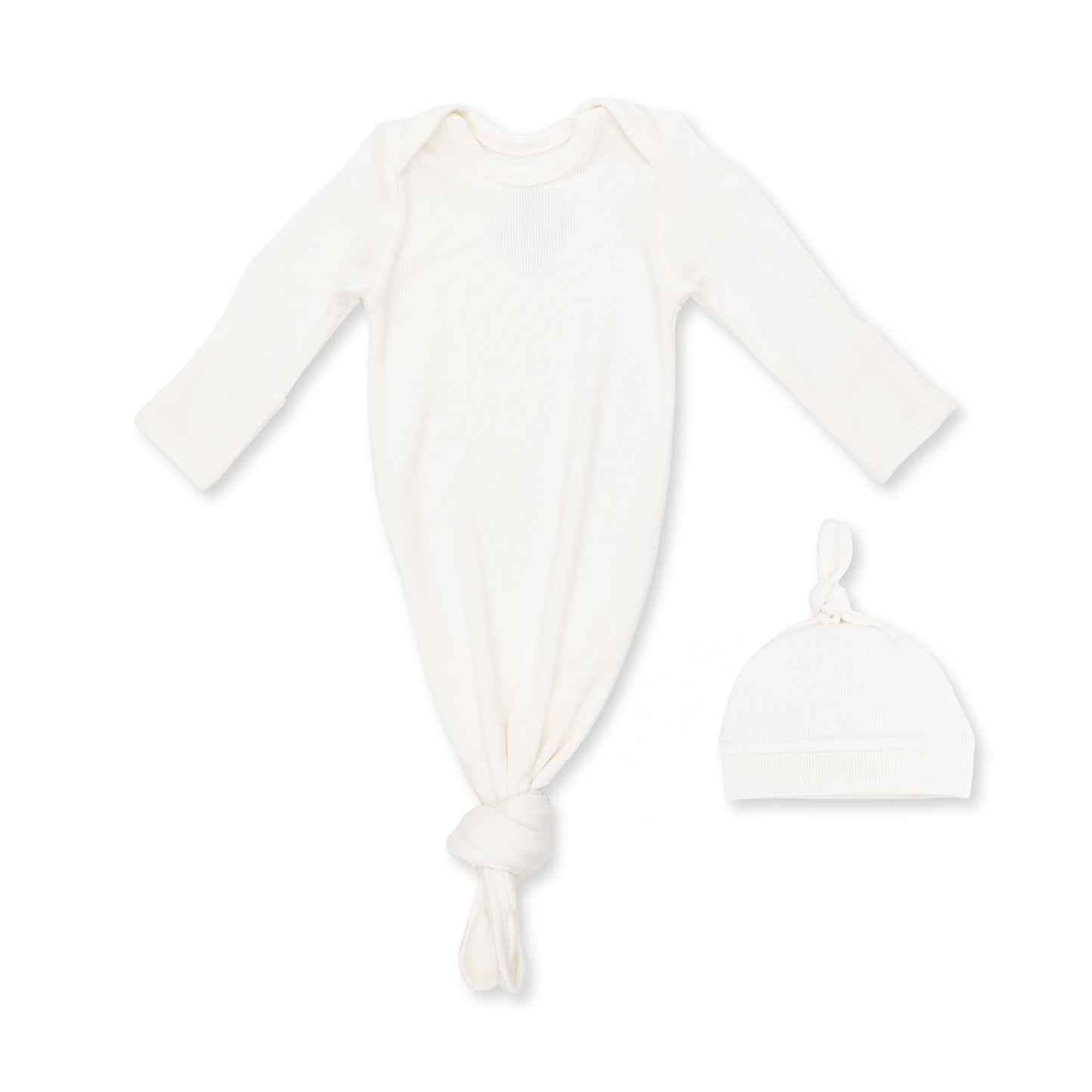 Solid Snow White - Knotted Gown and Knotted Hat