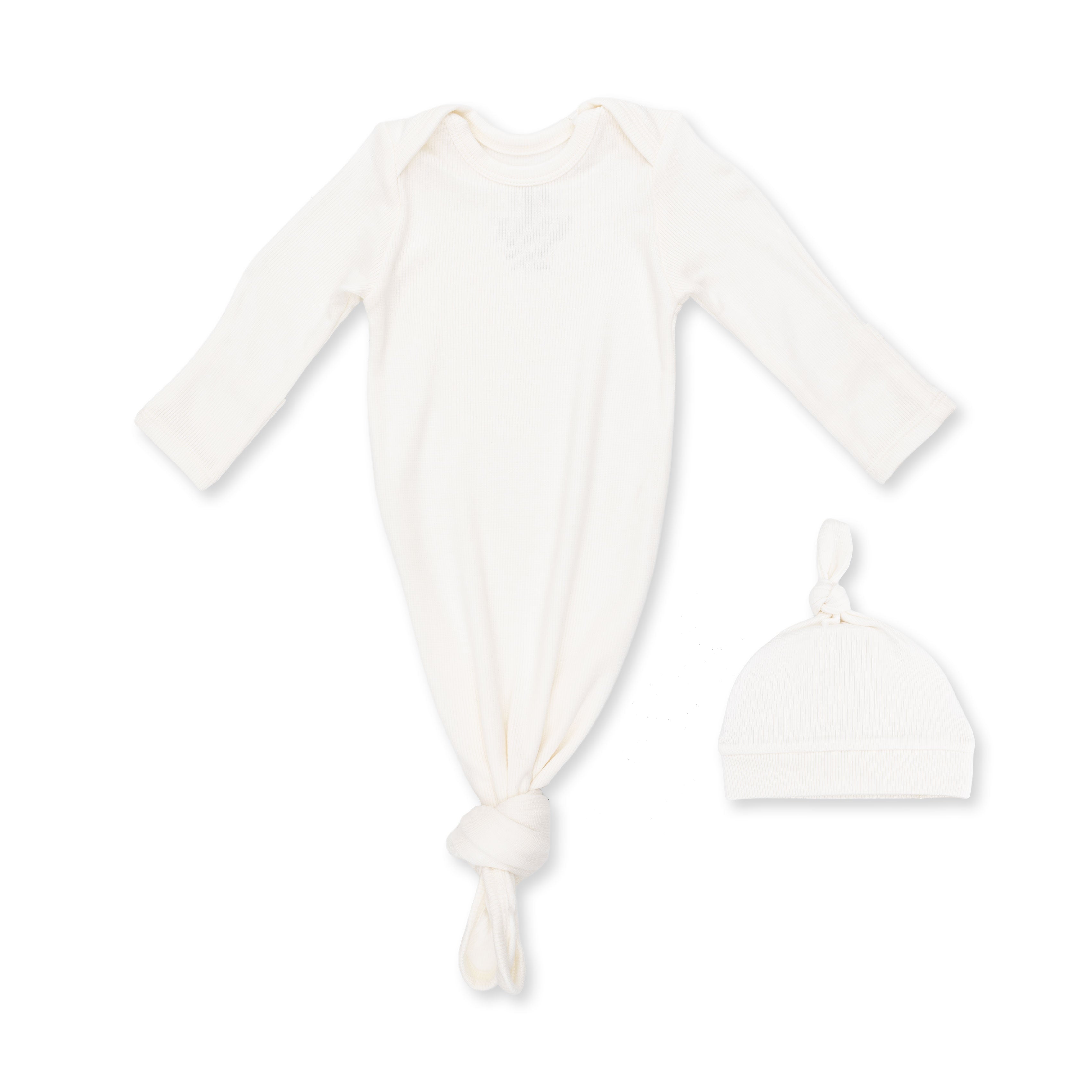 Solid Snow White - Knotted Gown and Knotted Hat