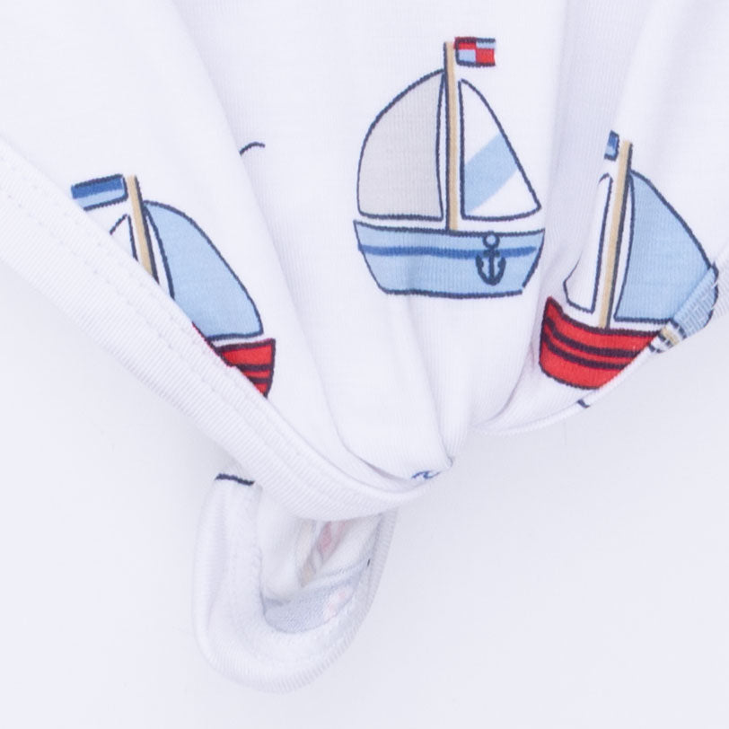 Bubbly Sailboats Blue - Knotted Gown and Hat-Angel Dear